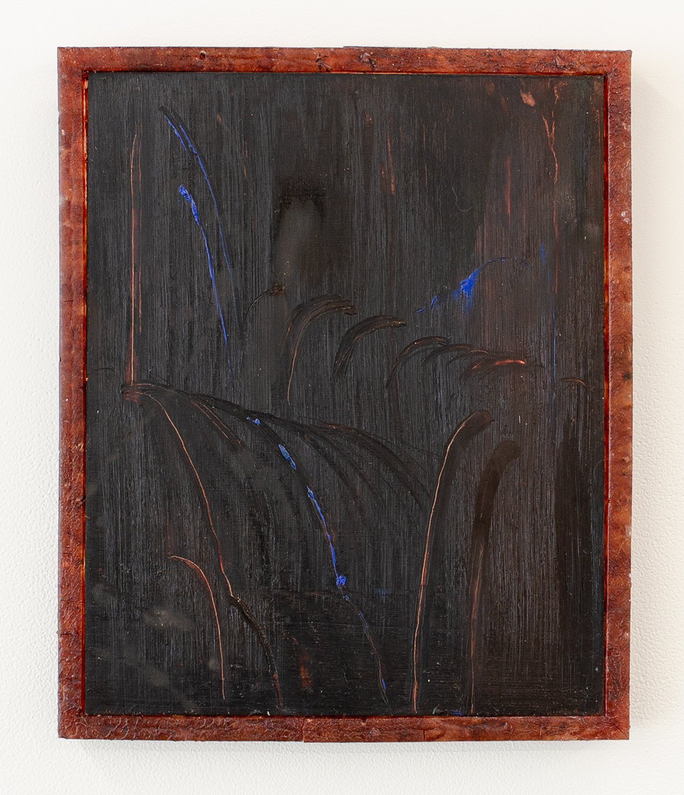  Water (soft), oil on copper, carpet and resin frame, 272 x 220 x 20 