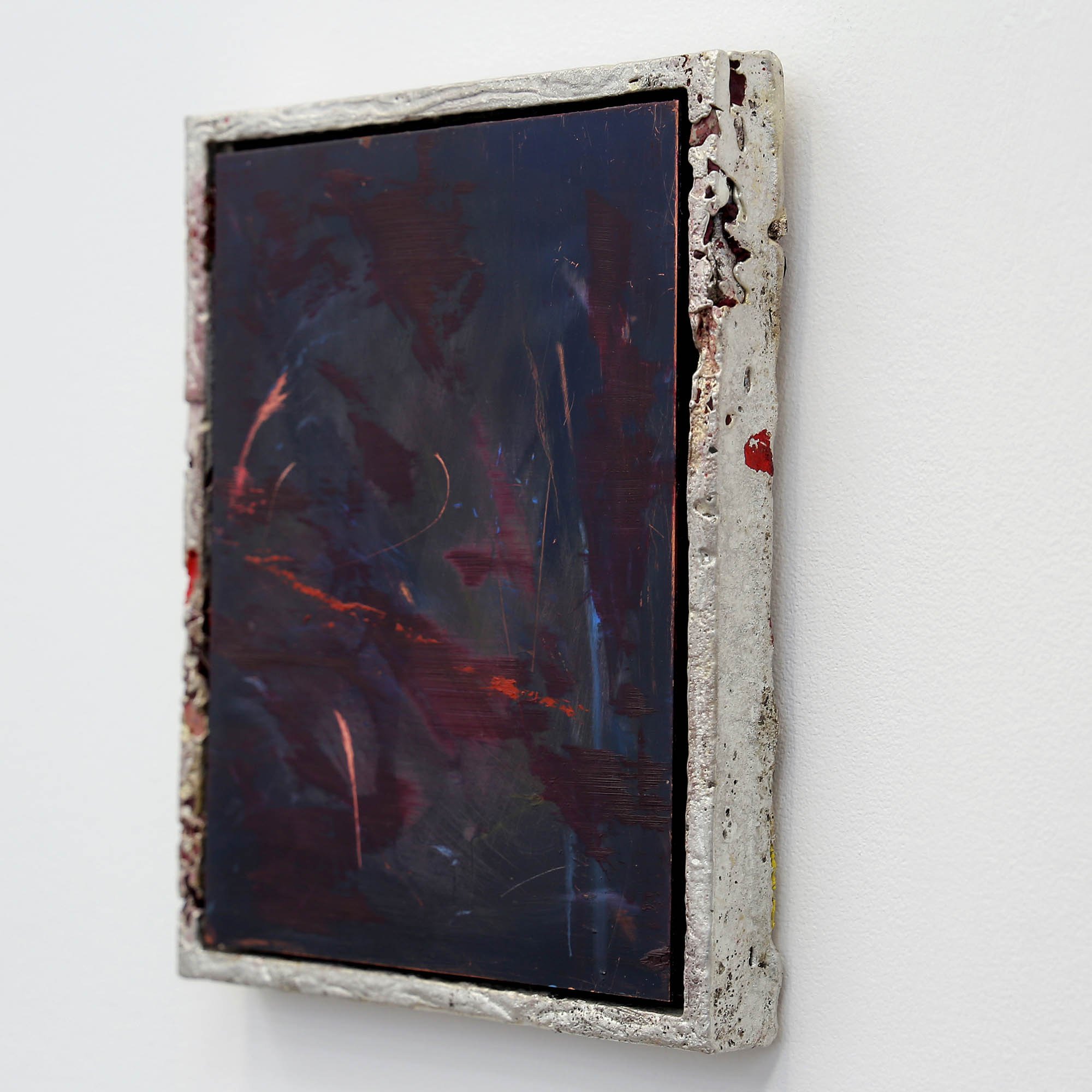  Tracker, 2023, oil on aluminium, pewter and found materials, 220 x 170  Photo credit: Vicki Piper 