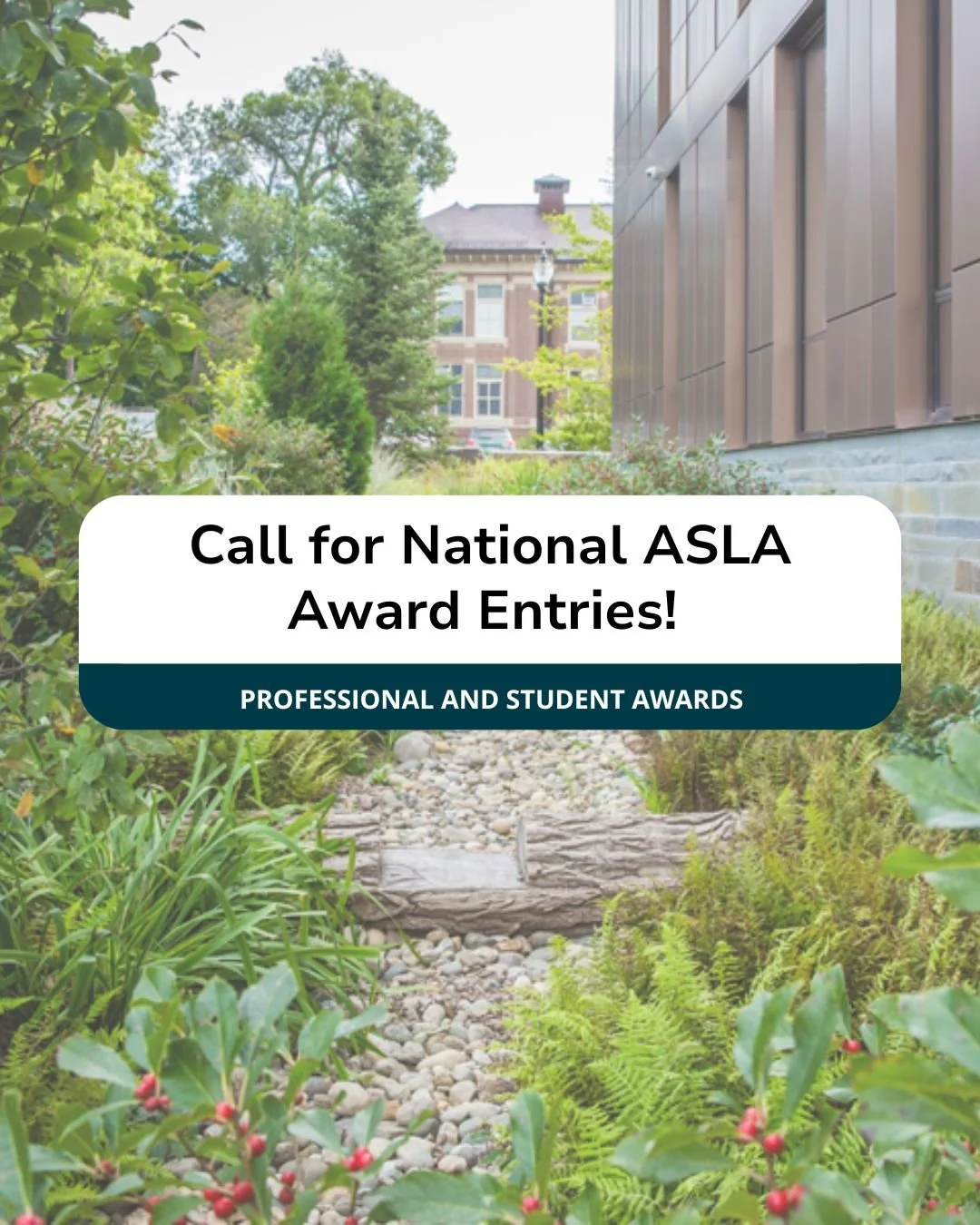 📣 Calling all Arkansas landscape architects + students!

The National ASLA 2026 Professional &amp; Student Awards are now open for submissions. Submit your exemplary work for a chance to be recognized at the 2026 national conference!

Early-bird dea