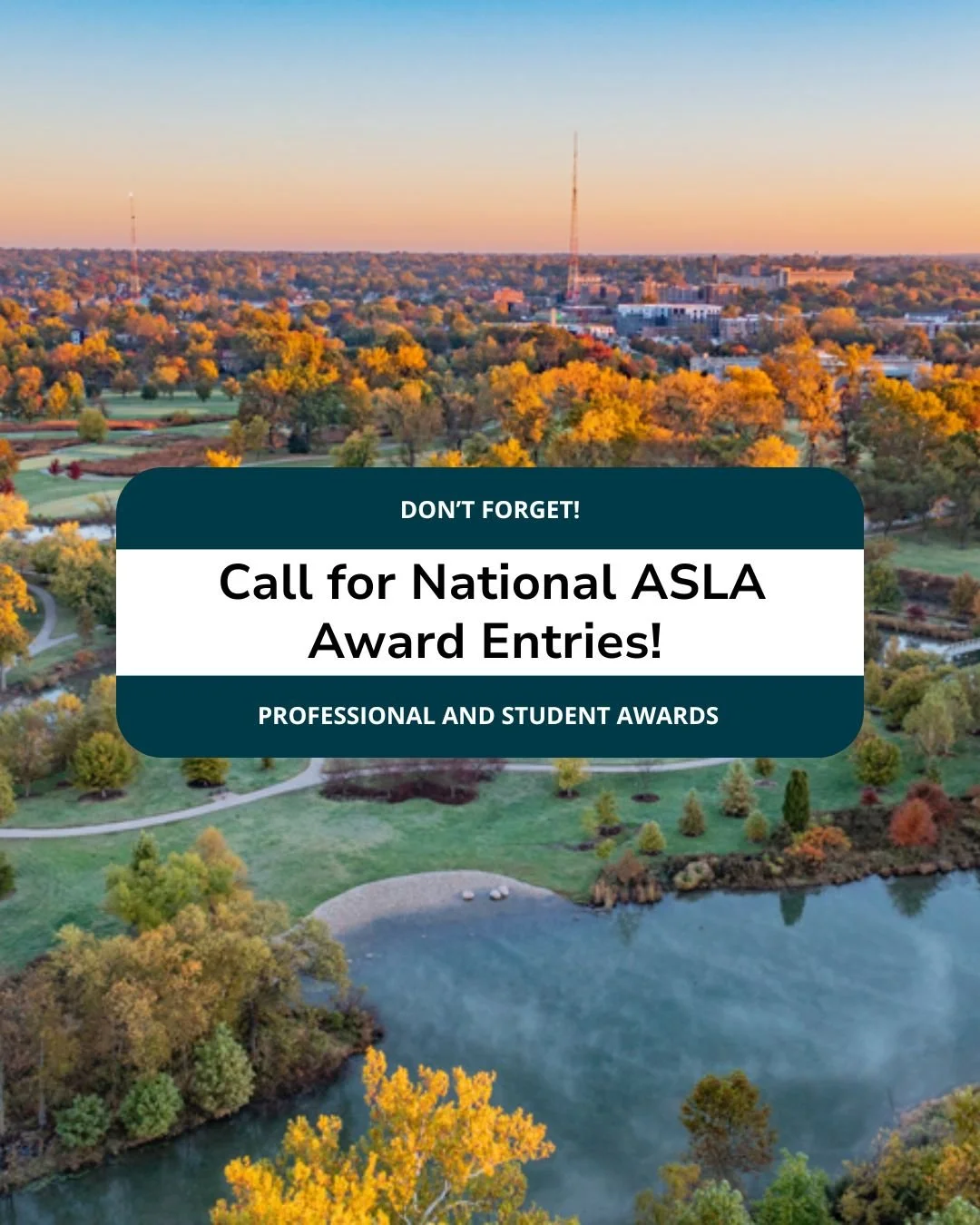 📣Don&rsquo;t forget Arkansas landscape architects + students!

The @nationalasla 2026 Professional &amp; Student Awards are now open for submissions. Submit your exemplary work for a chance to be recognized at the 2026 national conference!

Early-bi