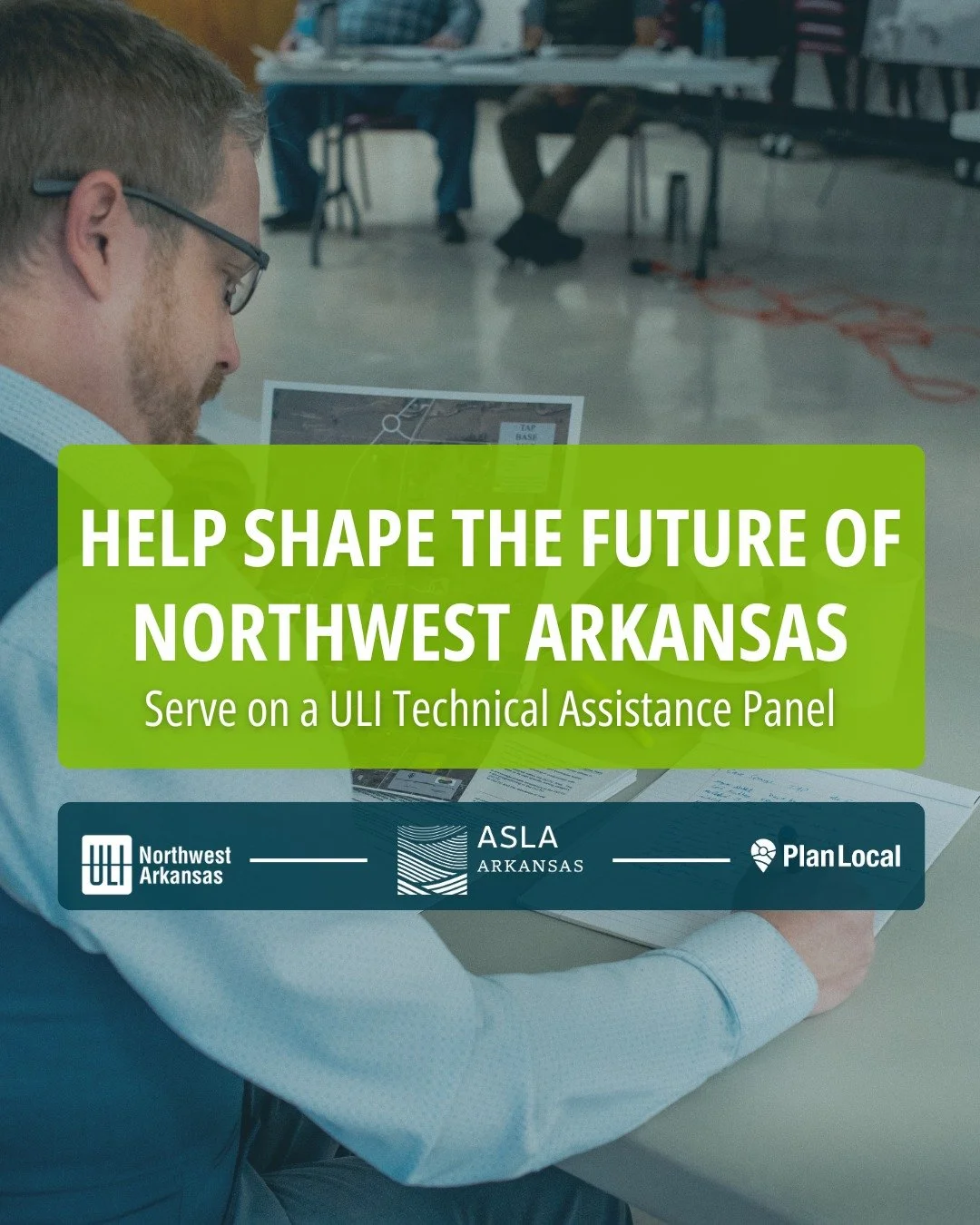 AR ASLA is partnering with @uli.nwa to support small cities through the Plan Local Planning Partnership.

ULI is seeking mid- to late-career landscape architects with planning experience to serve on upcoming Technical Assistance Panels (TAPs). Panels