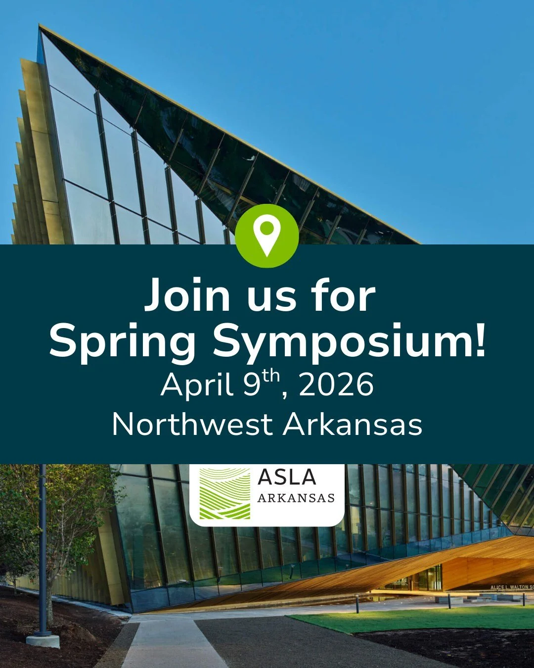 We&rsquo;re excited to announce our next Spring Symposium!

📅  April 9th in Northwest Arkansas.

Join us for a day of engaging sessions, guided tours of innovative projects, CEU opportunities, and networking with landscape professionals.

✨ Details 