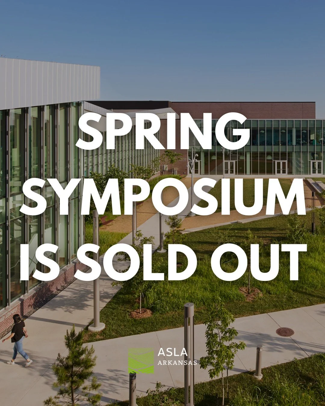 We are SOLD OUT for the AR ASLA Spring Symposium this Thursday!

Thank you to everyone who registered. We are looking forward to a full day of educational sessions, guided tours, and meaningful connection with colleagues from across Arkansas.

Stay t