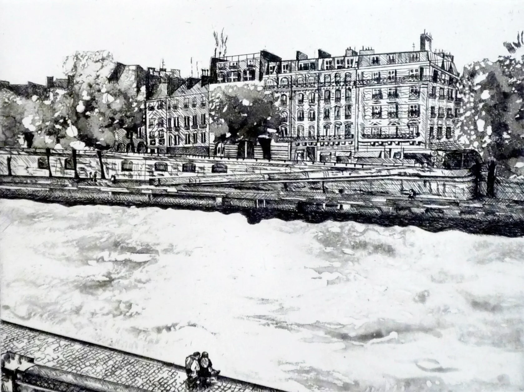 La Seine I11.5 x 9 inches, etching 2009