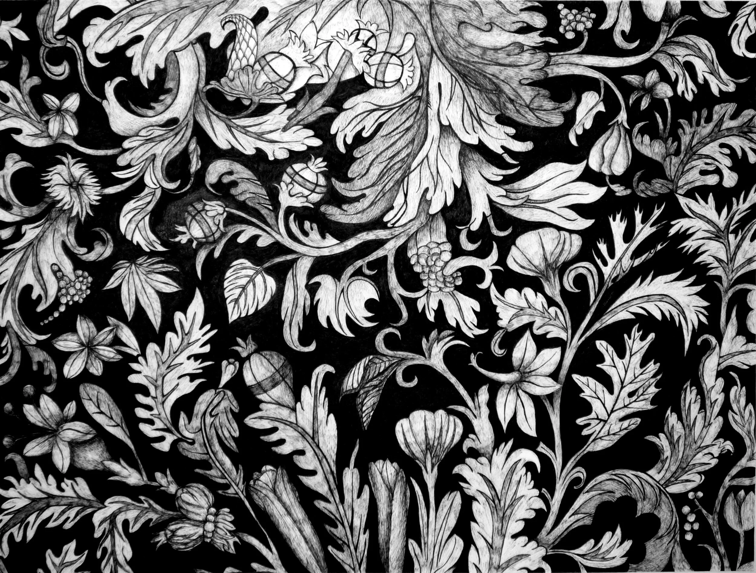 Autumn, 24 x 18 inches, pen on paper 2012