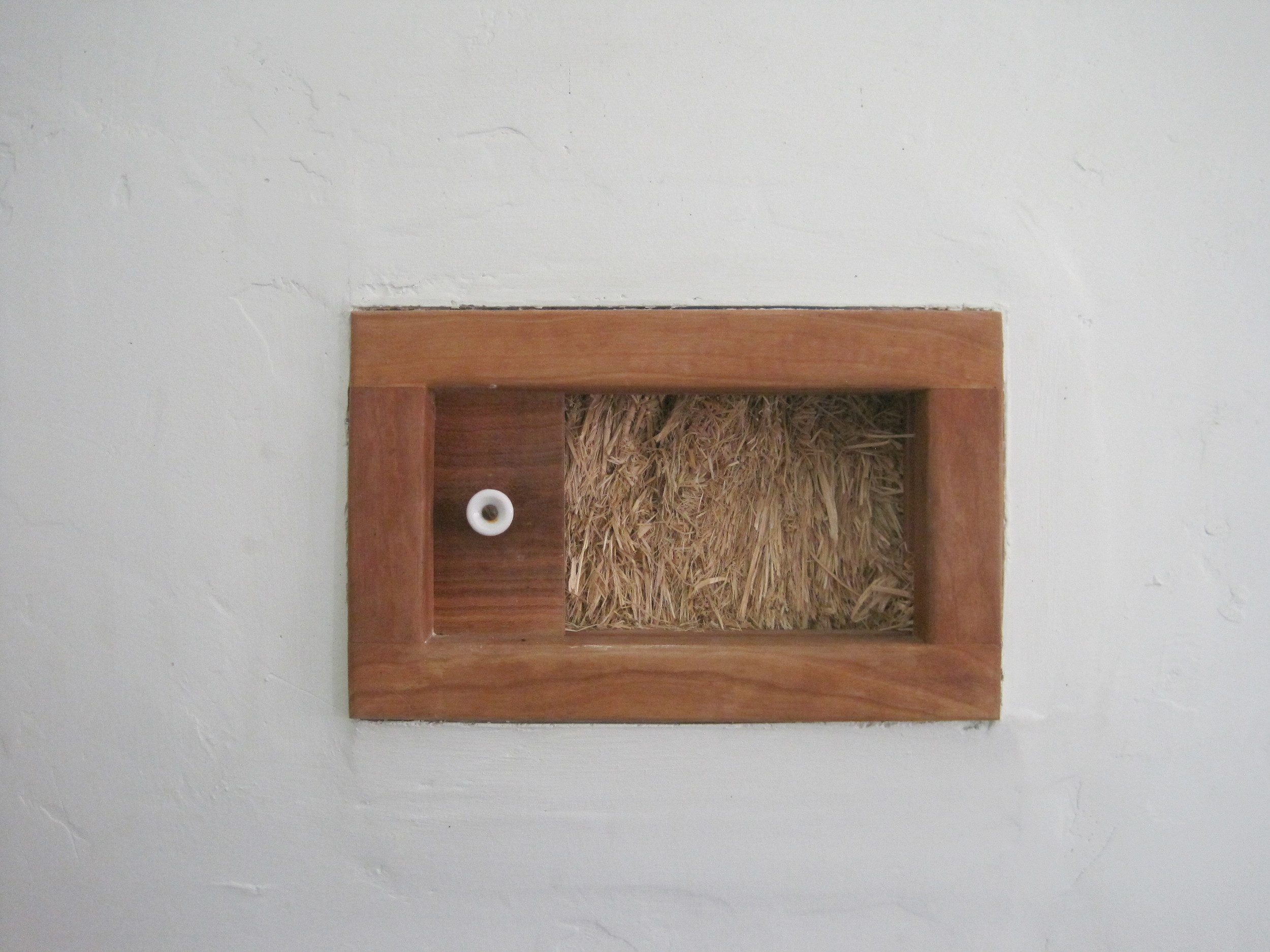   Truth window in the Straw Bale walls  