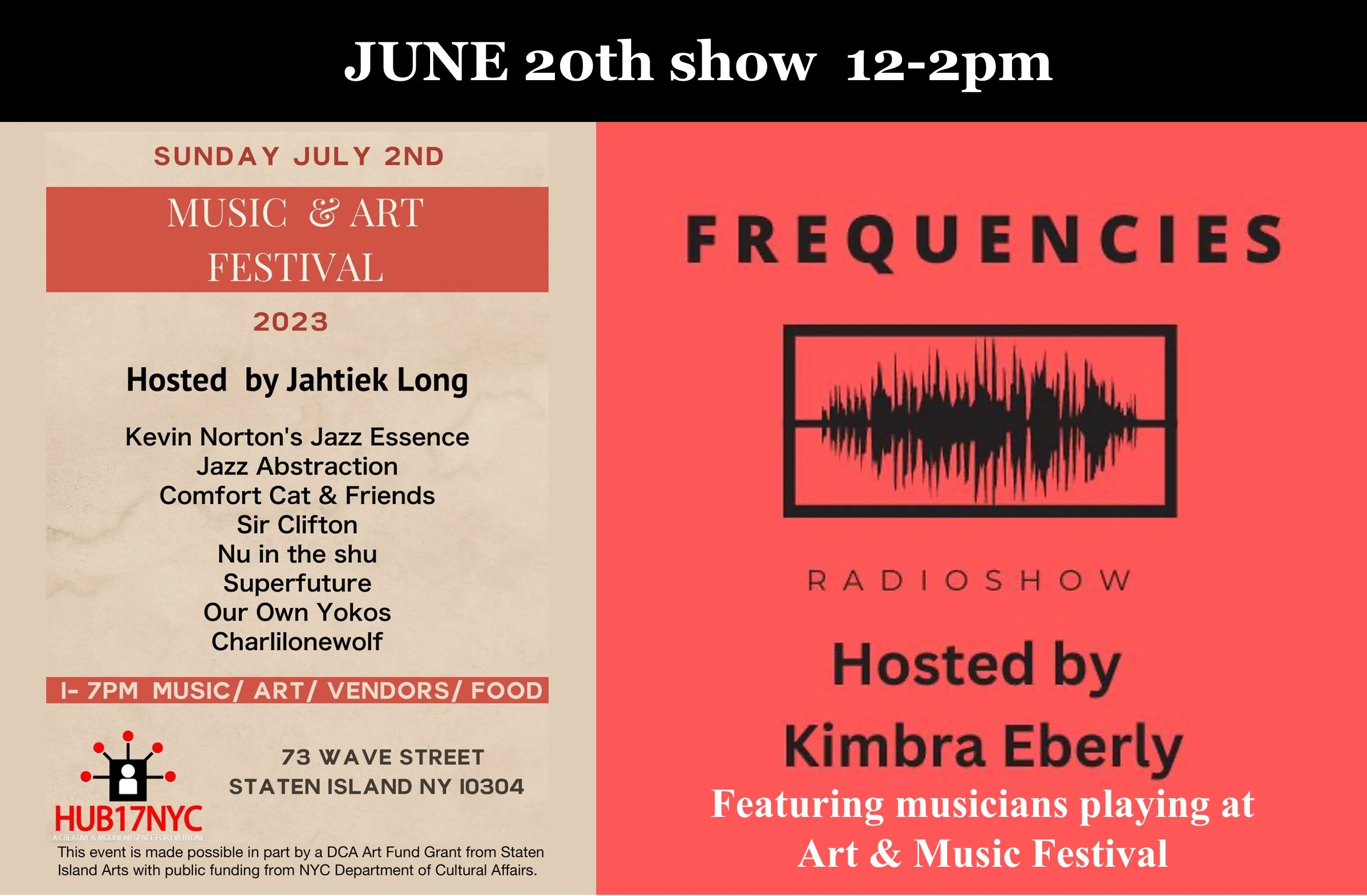 June 20th - Hub17 Music Festival promo- songs about weather