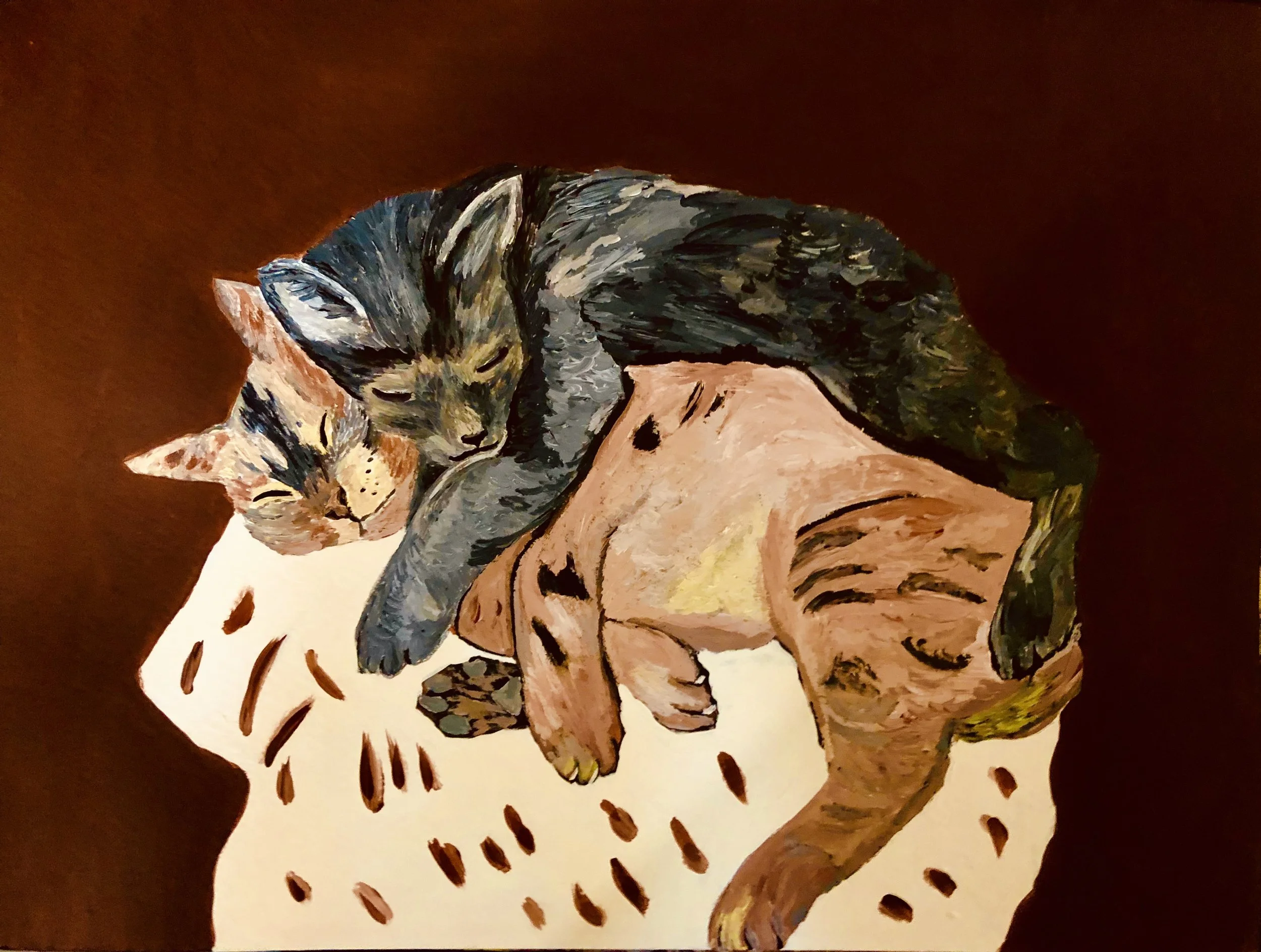 New- Note Card - Cat hugs