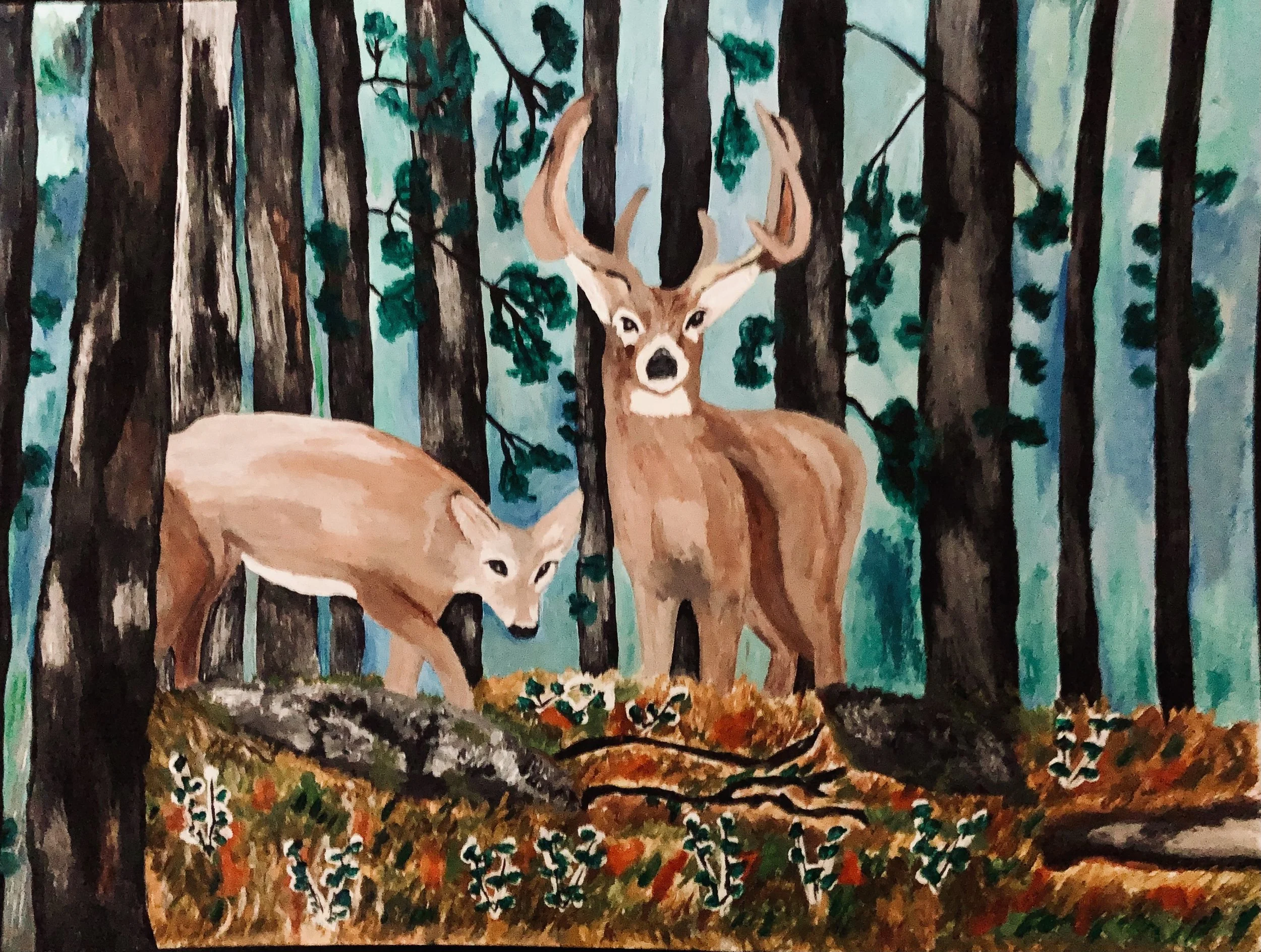 Note Card - Deer in Woods