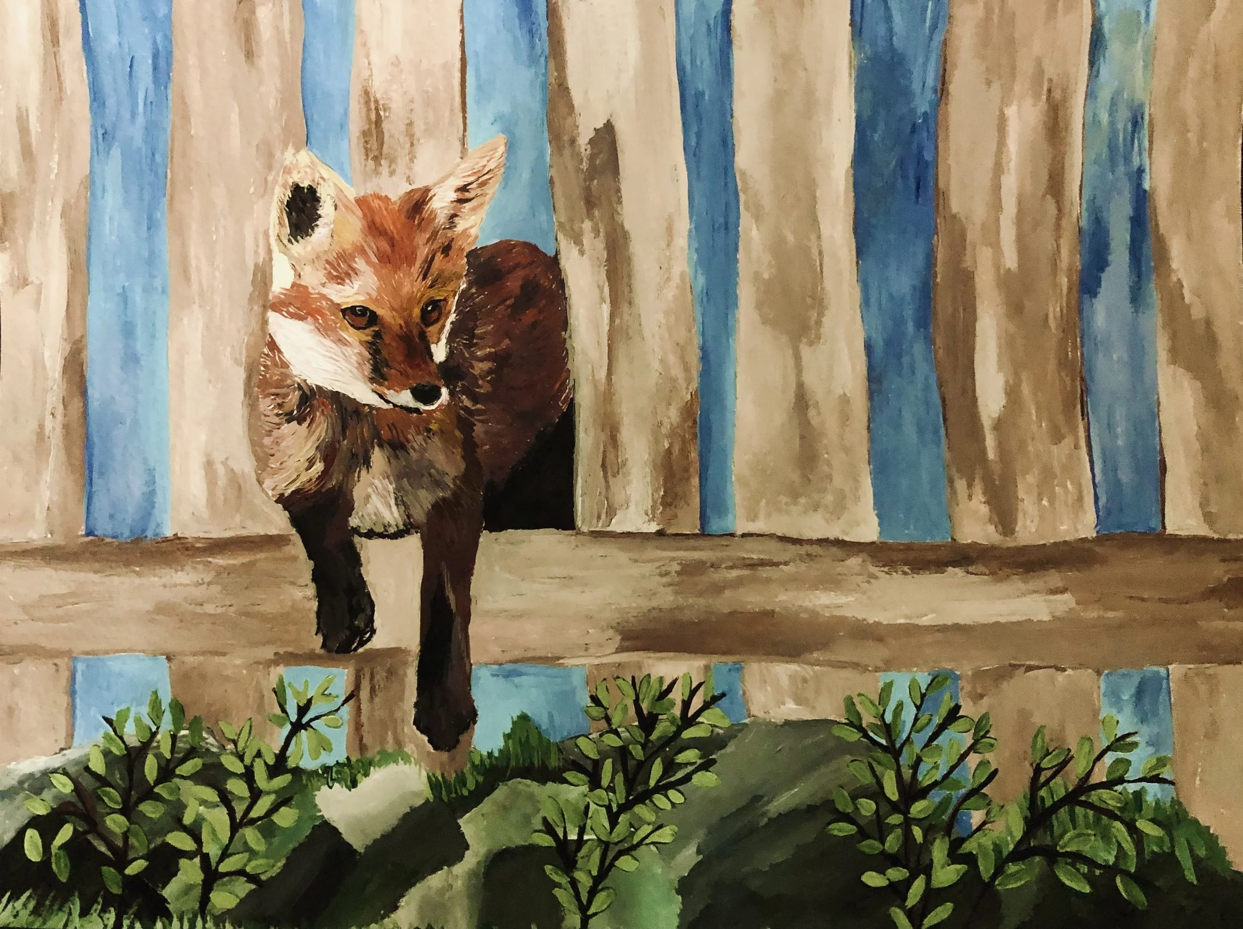 Note Card - Fox in Fence