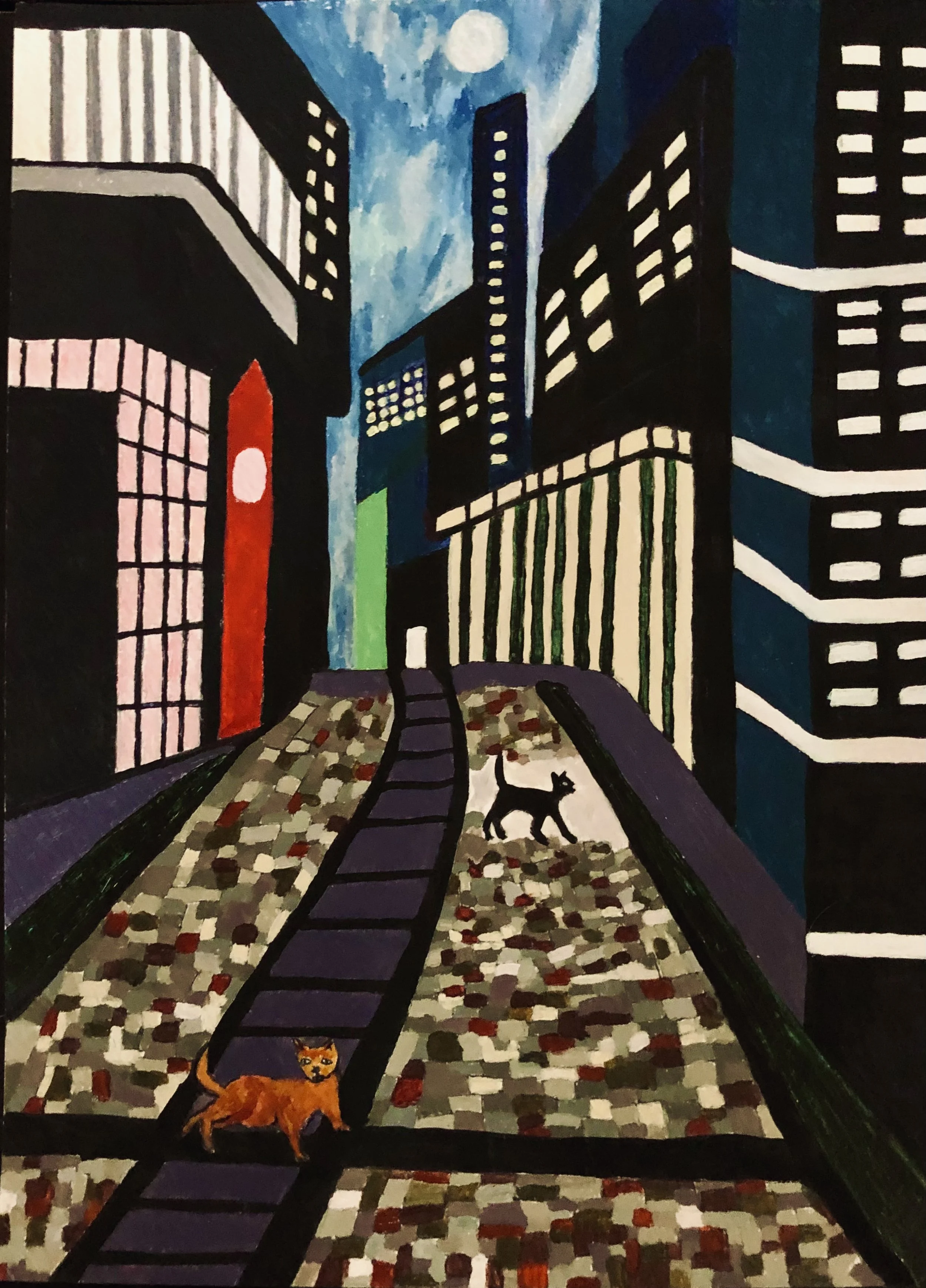 Note Card - Cats in the city