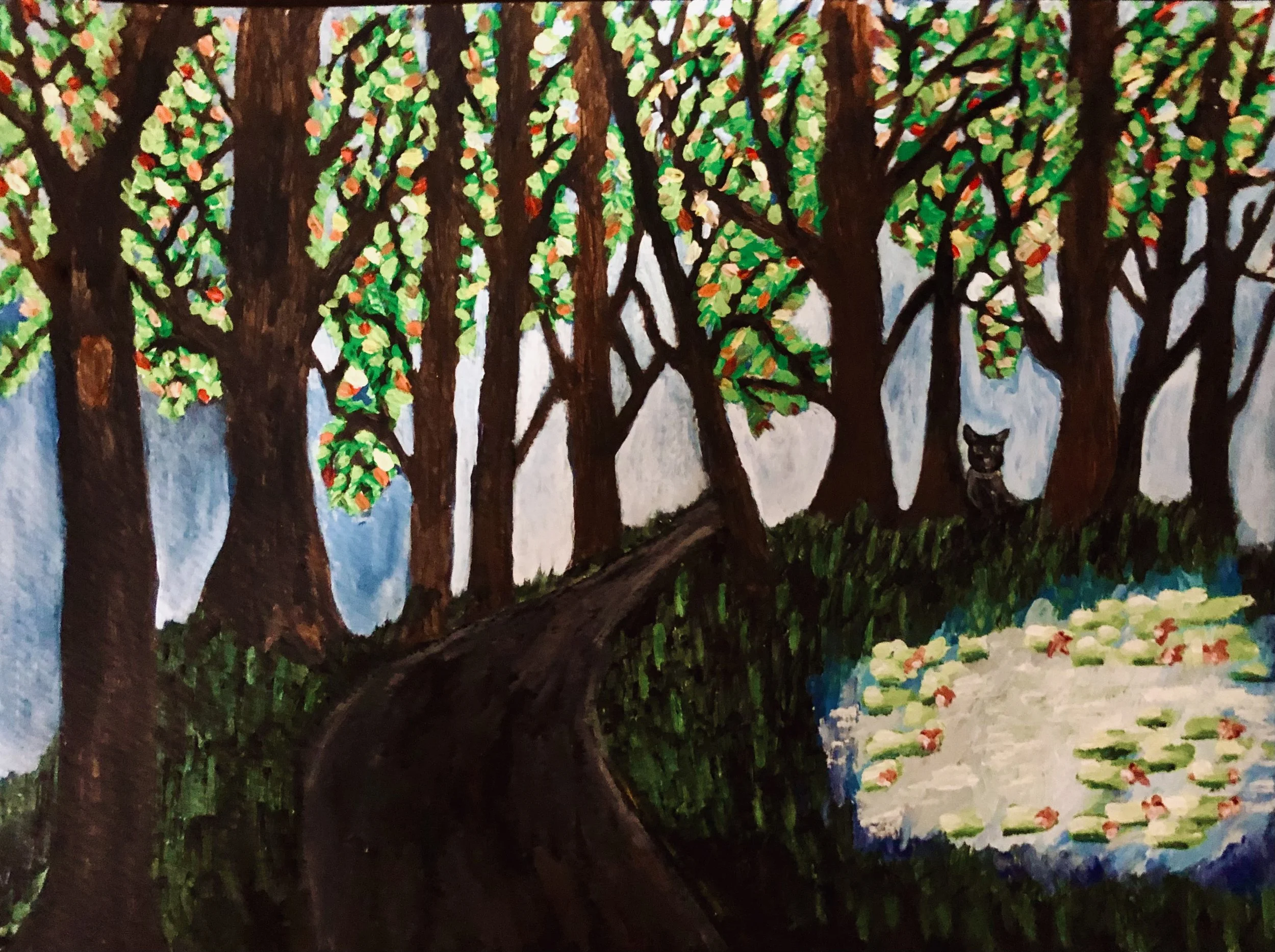 Note Card - cat in woods