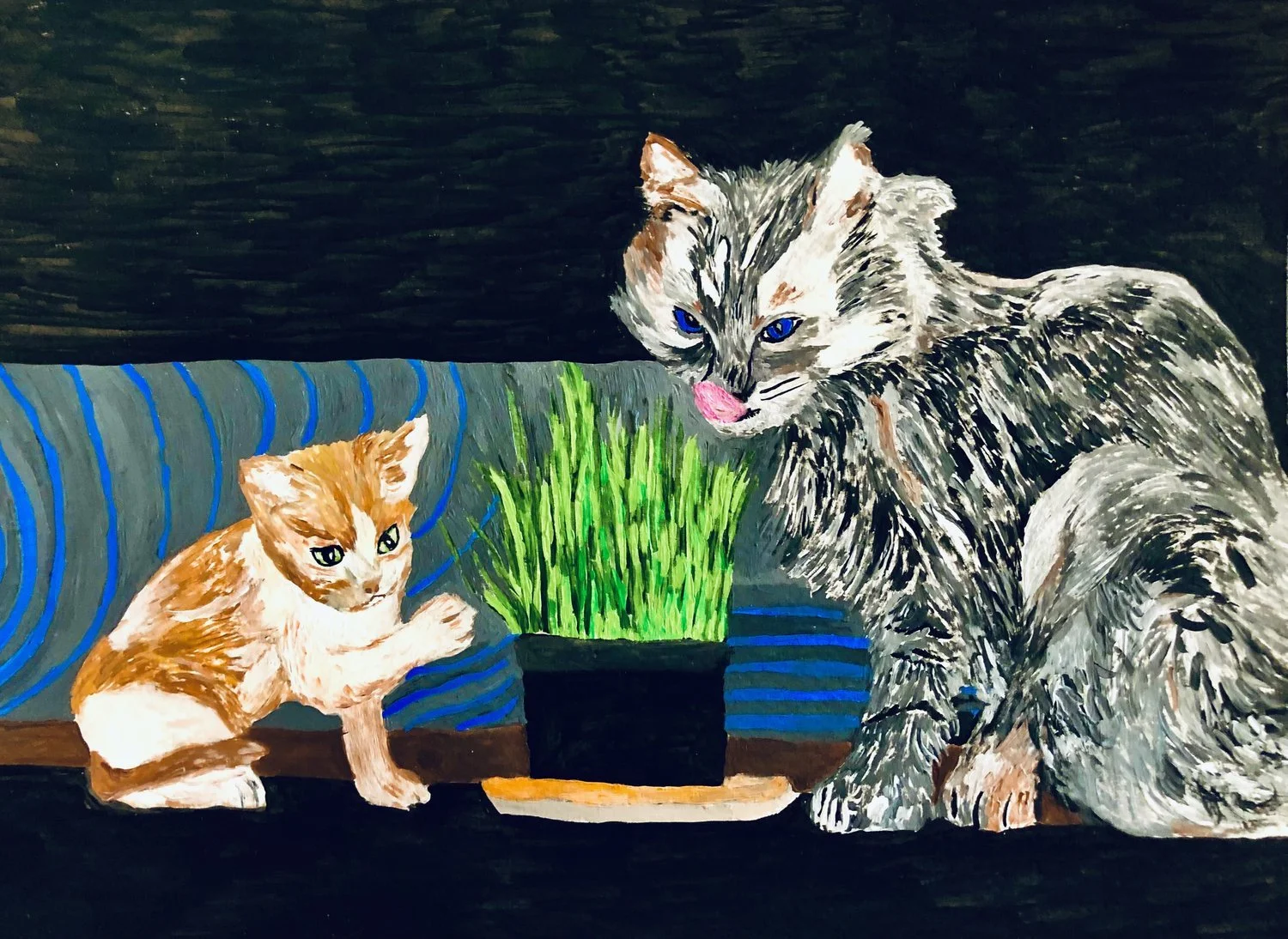 Best Friends - Original Acrylic Painting