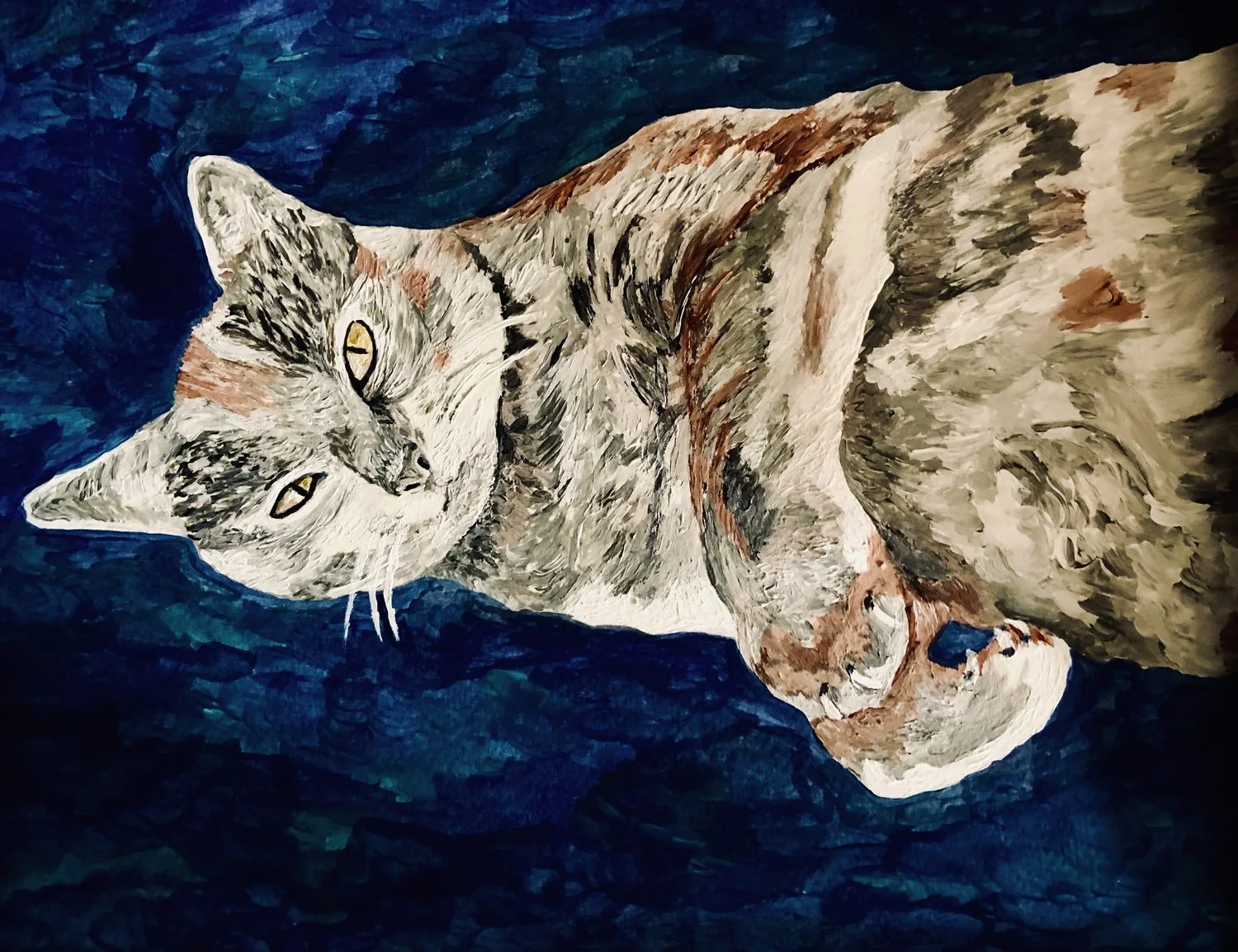 Pet Portrait - Gris Gris- Acrylic Painting
