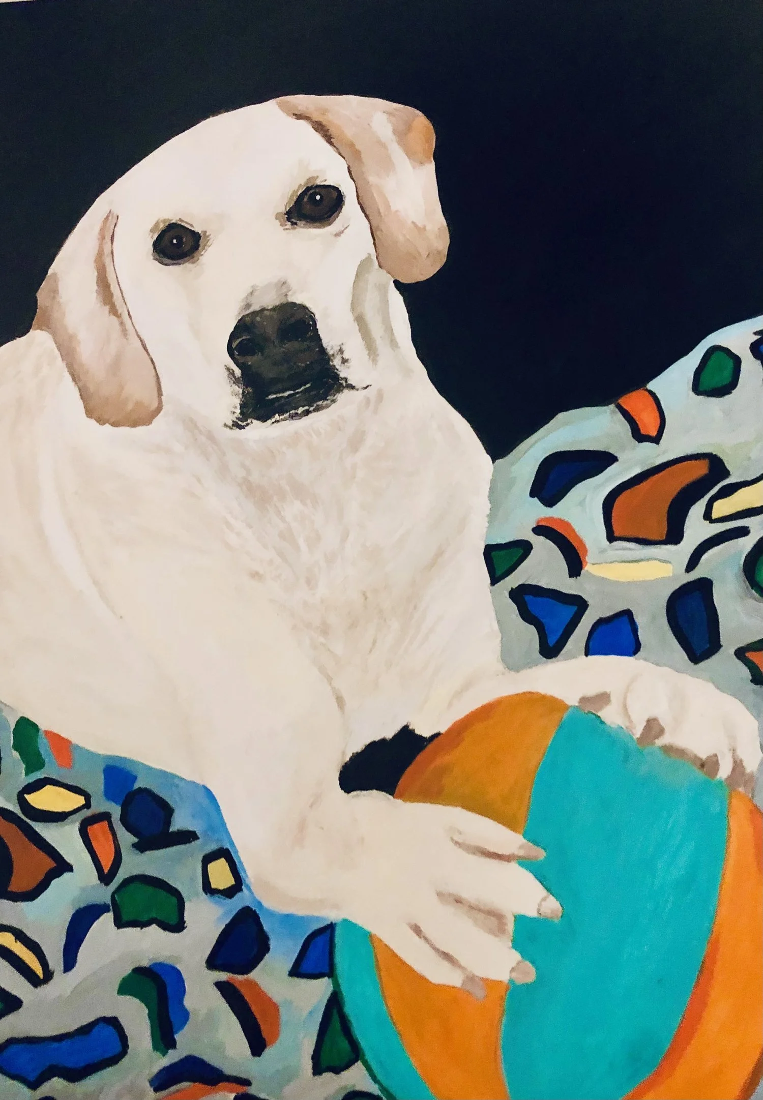 Pet Portrait - Petey - Acrylic Painting