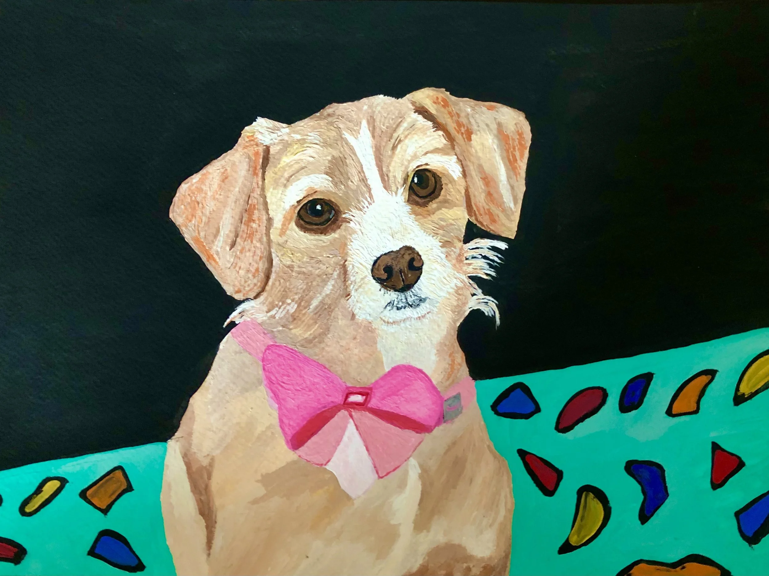 Pet Portrait - Acrylic Painting- Stella