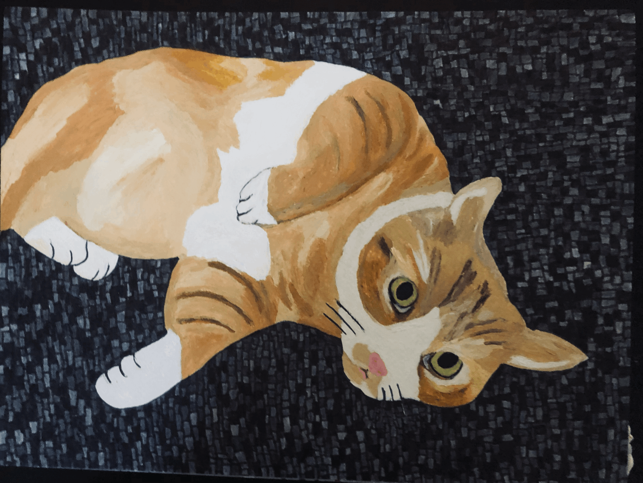 Pet Portrait - Acrylic Painting -Tangerine