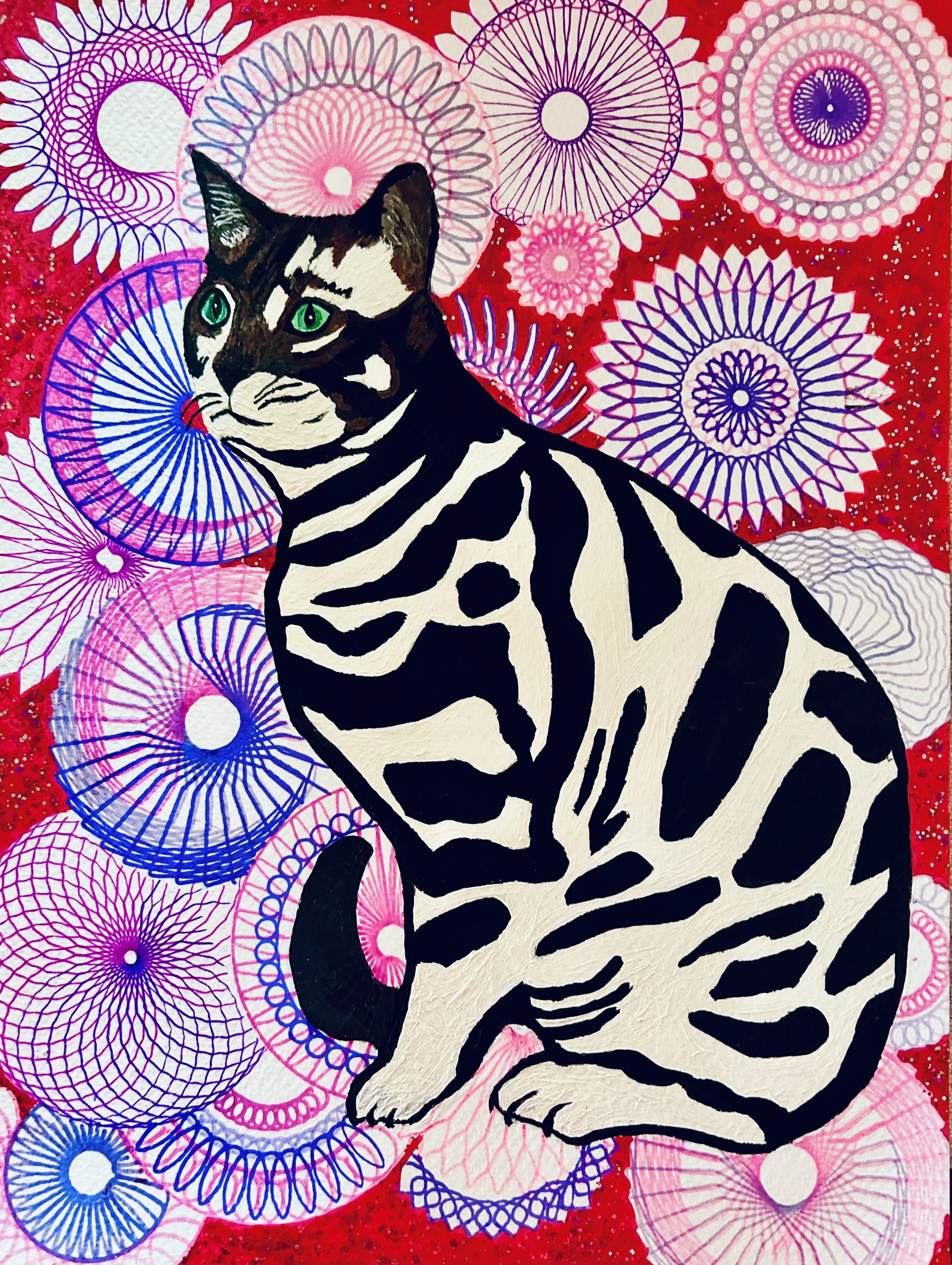 NEW - Kitty - Spirograph & Glitter 1