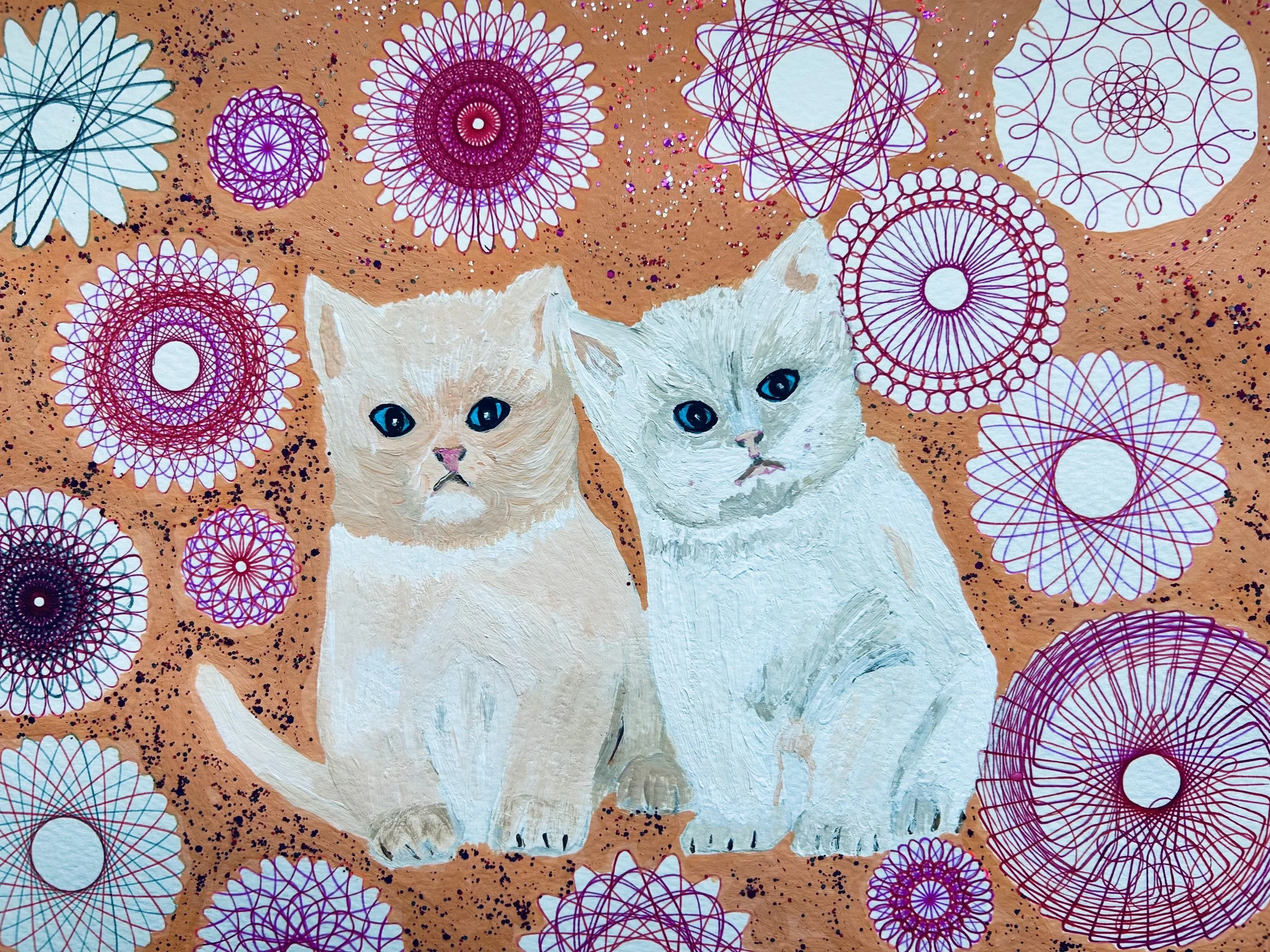 NEW - KITTY - SPIROGRAPH & GLITTER 4