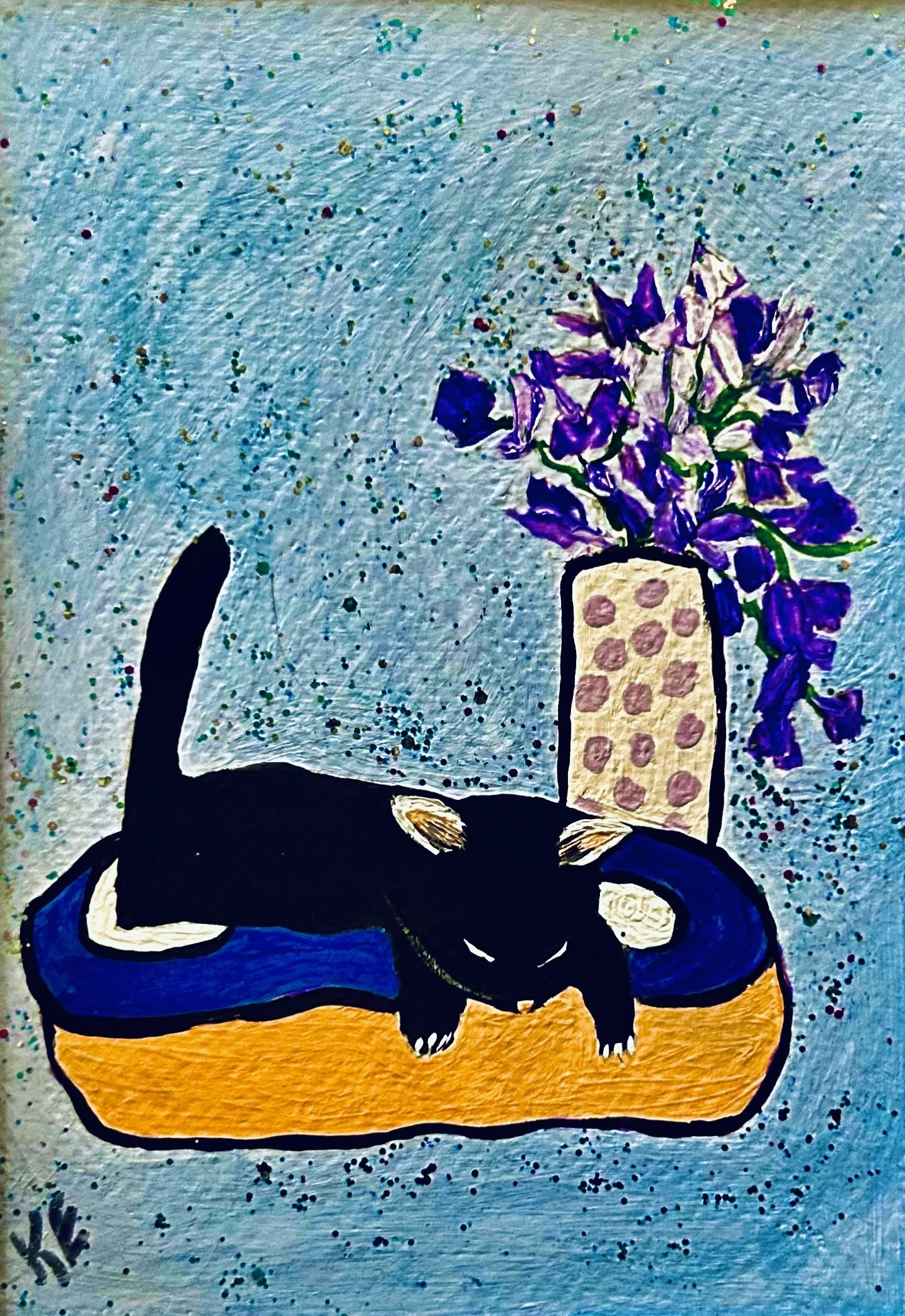 New - Kitty claws nap - Original Painting