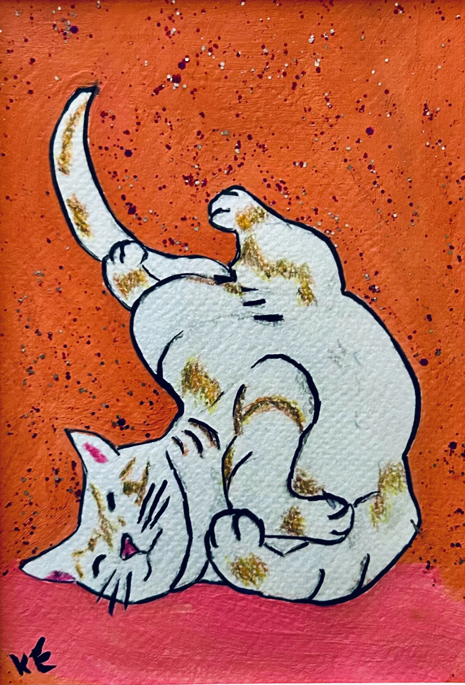 New - Happy - Original painting