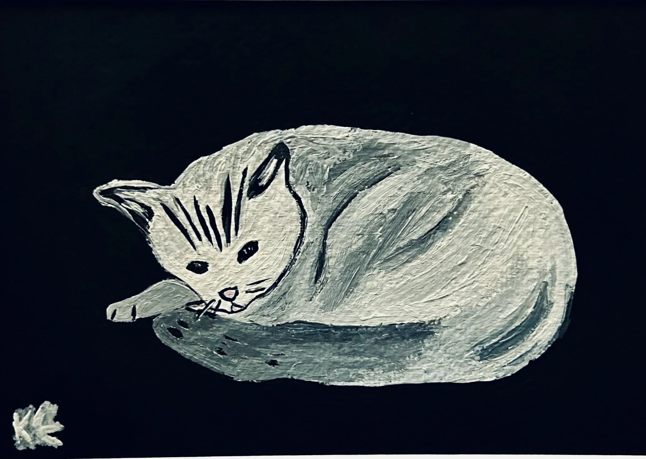 New - Ghost kitty - Original Painting