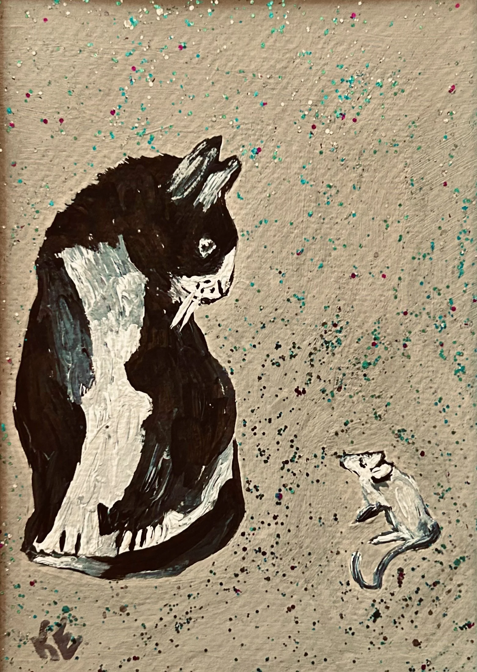 New -Making friends - Original painting