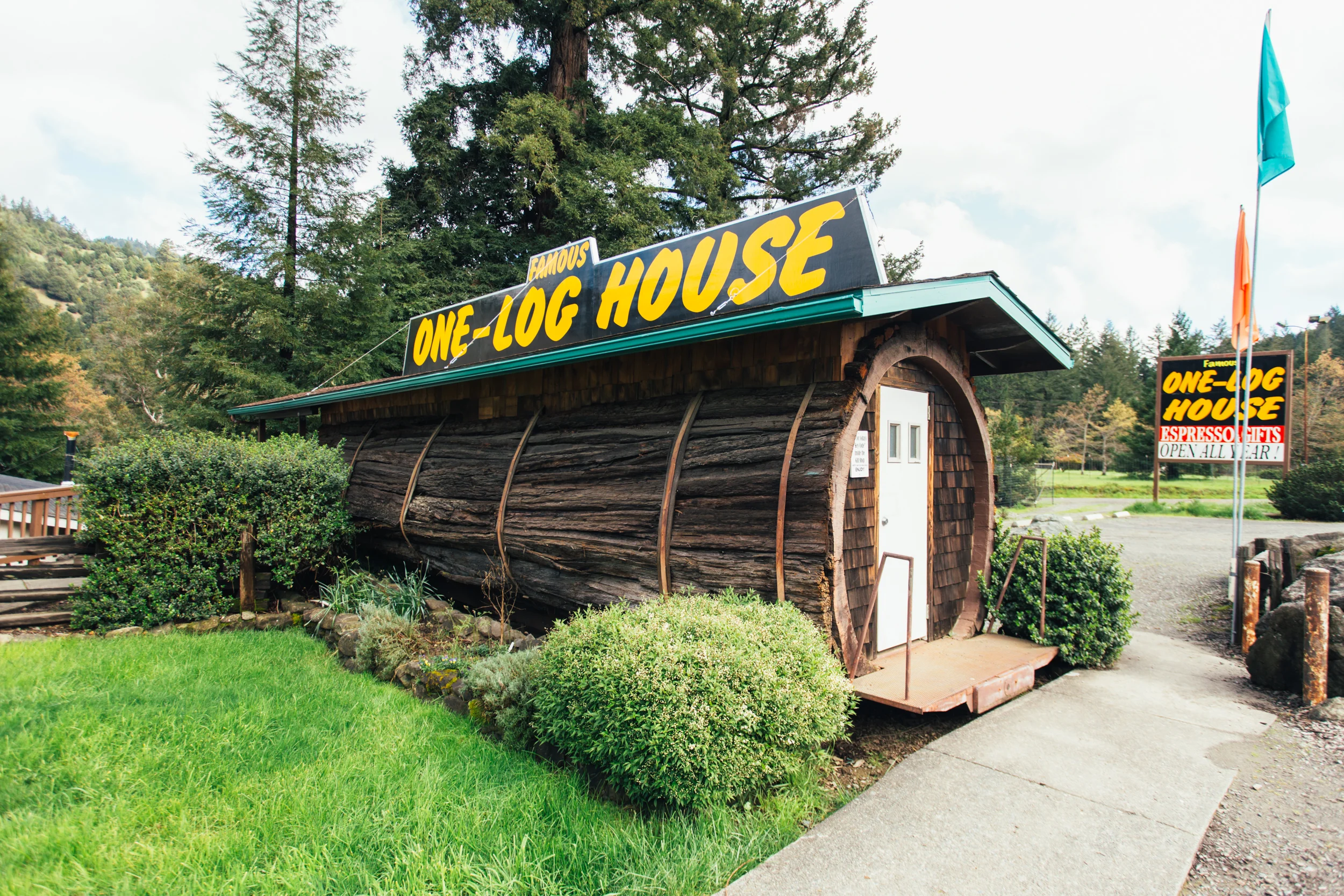 One Log House, Garberville, California.