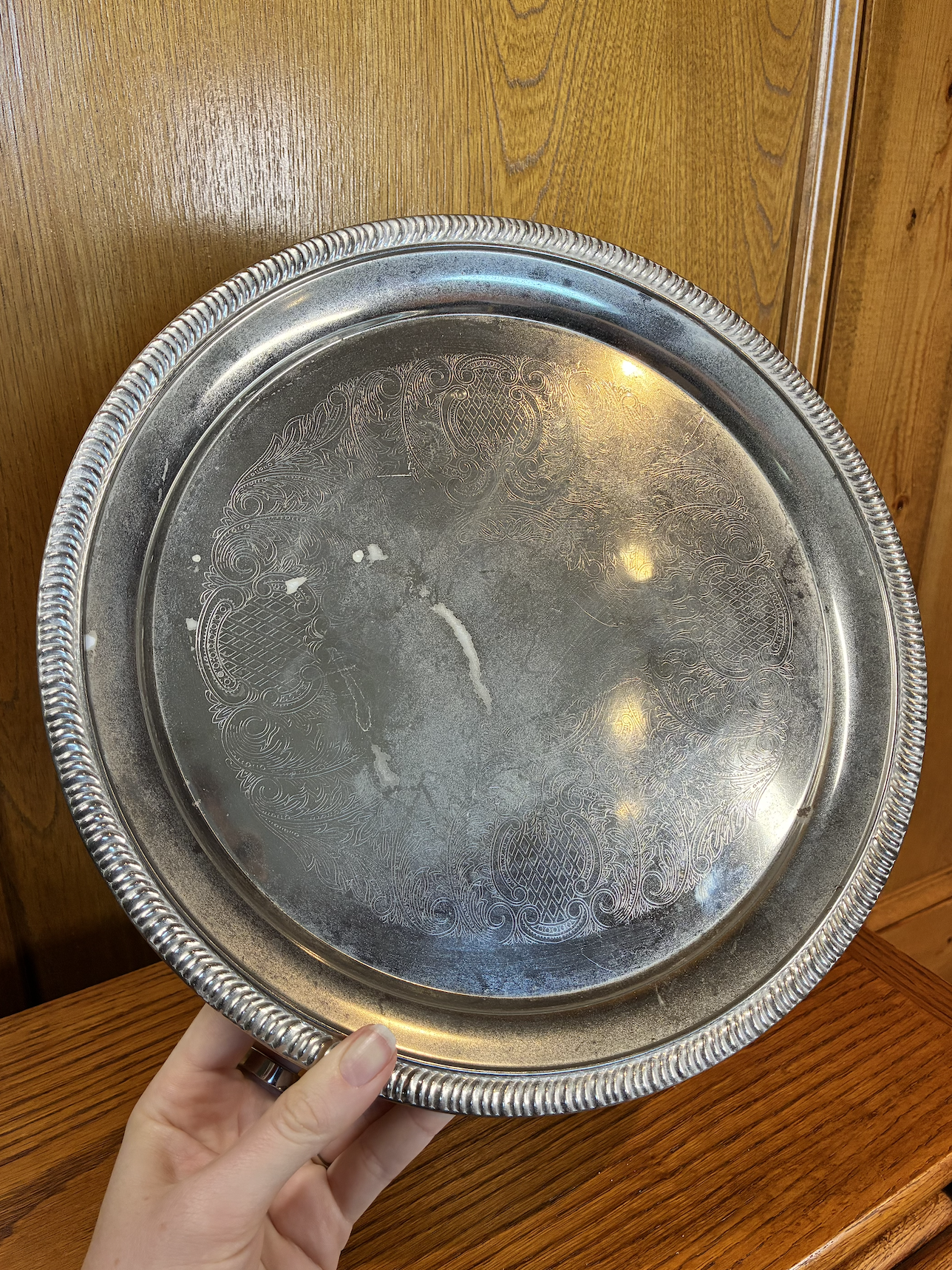 $5 | Silver Etched Platter