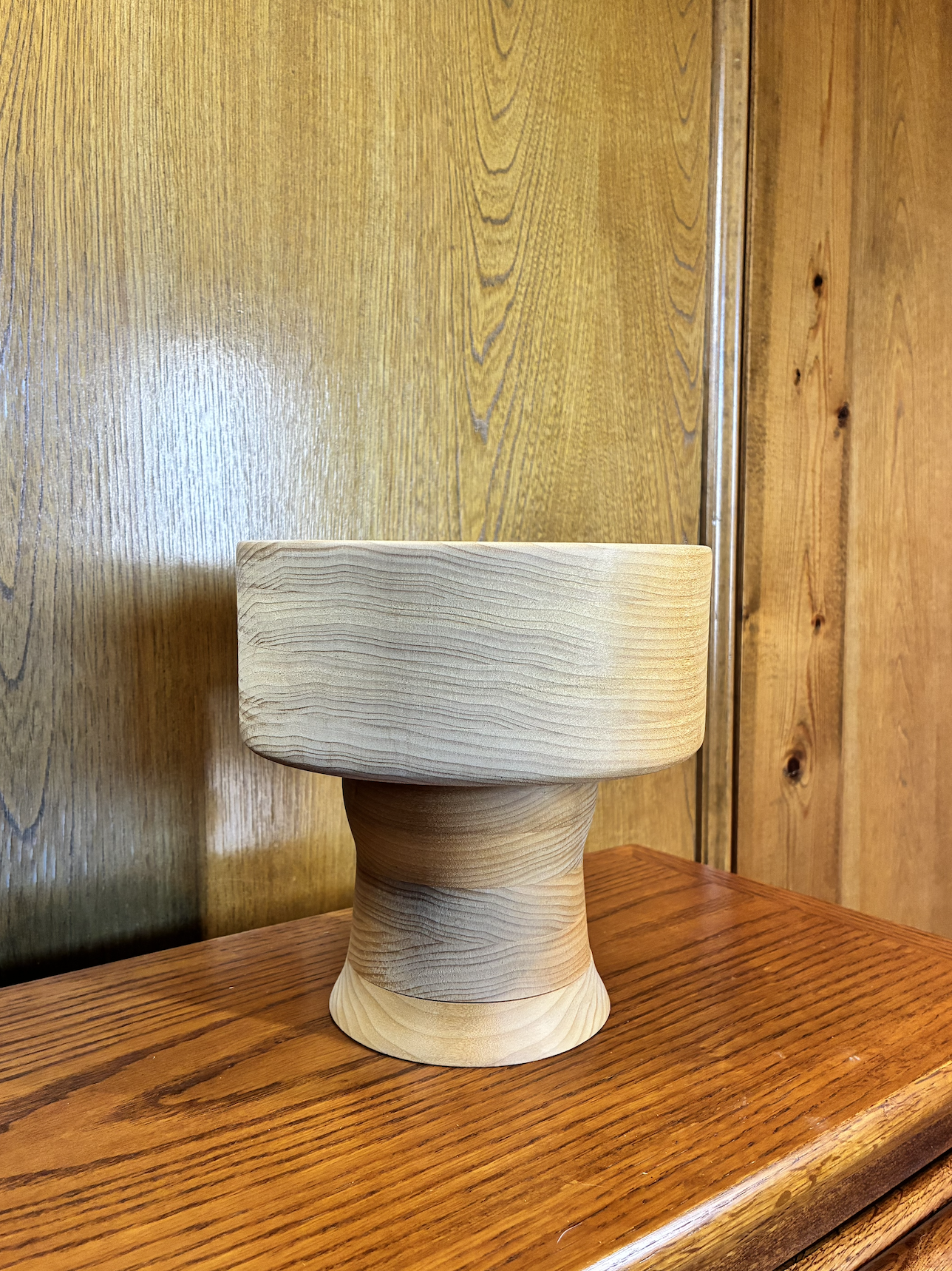 $12 | Wooden Mushroom Lamp