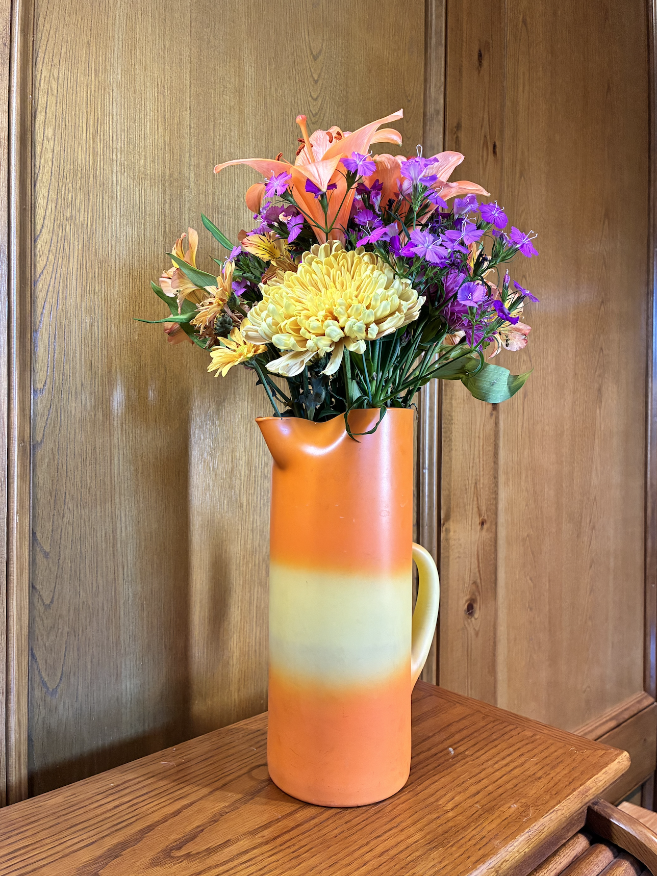 $8 | Orange + Yellow Pitcher Vase