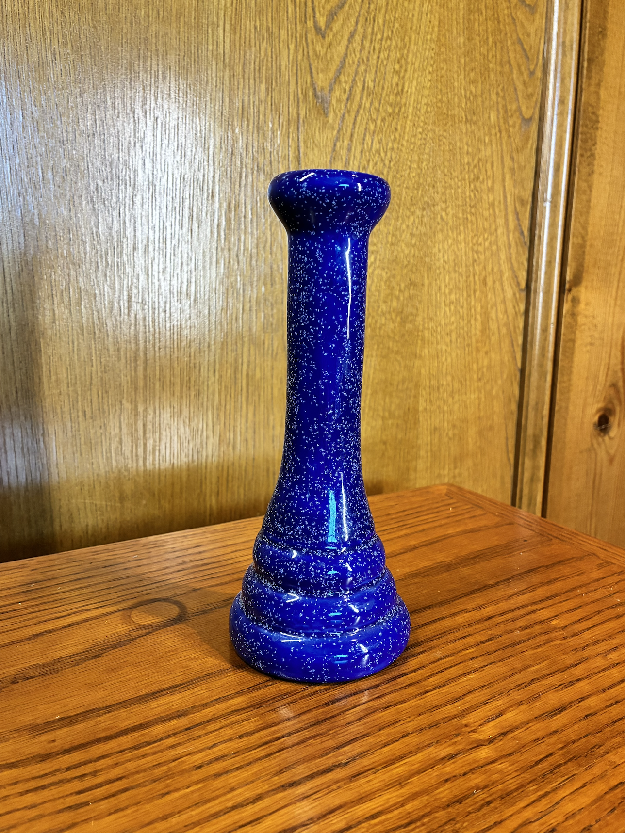 $3 | Blue Speckle Candlestick Holder