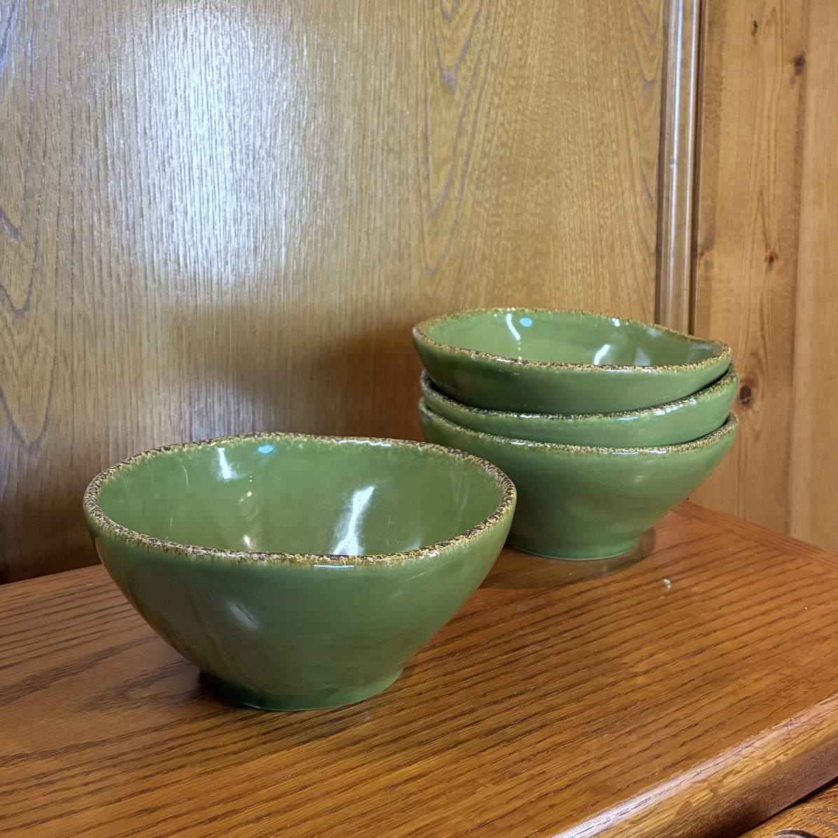 $6 for 4 | Green Ceramic Bowls