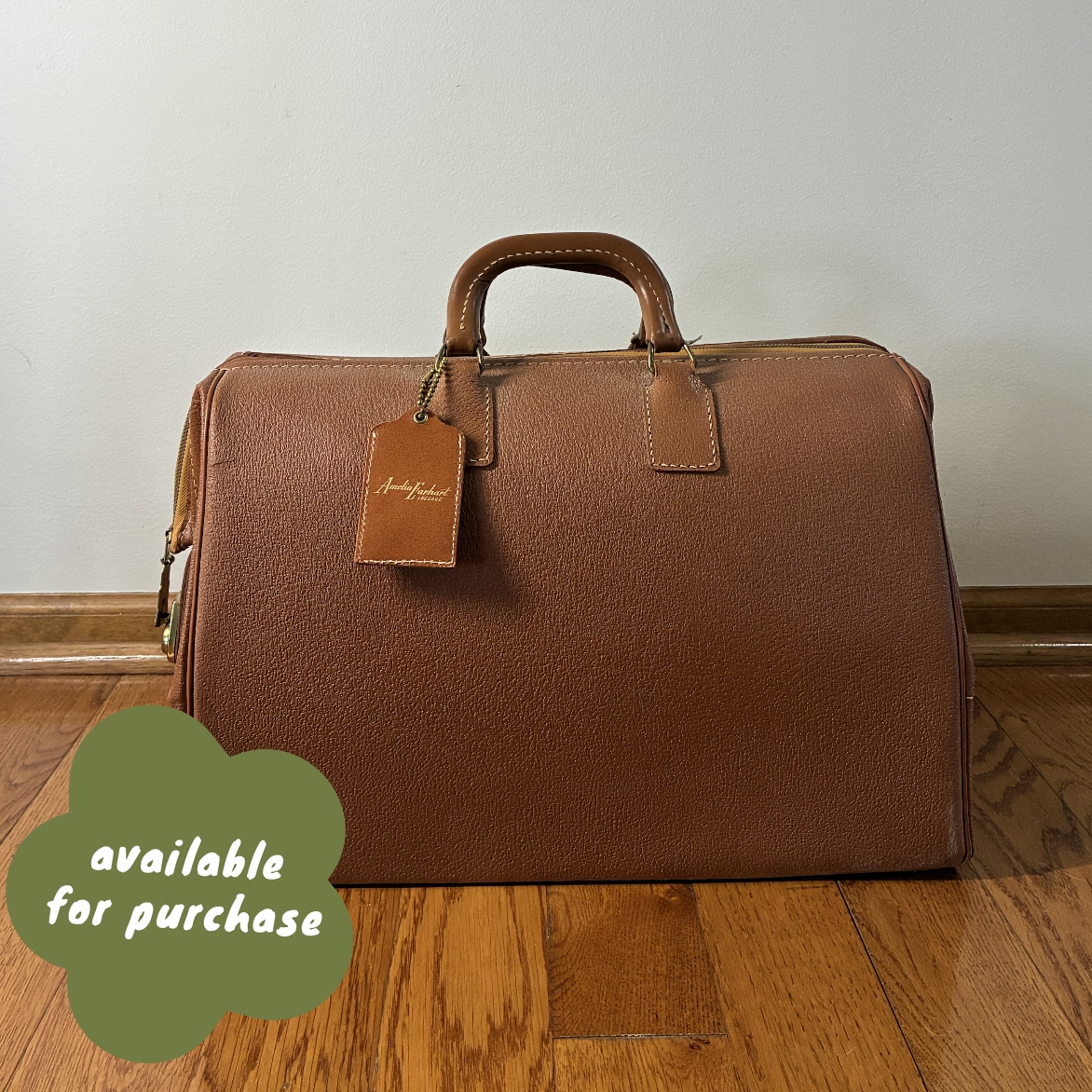 $12 | Cowhide Overnight Bag