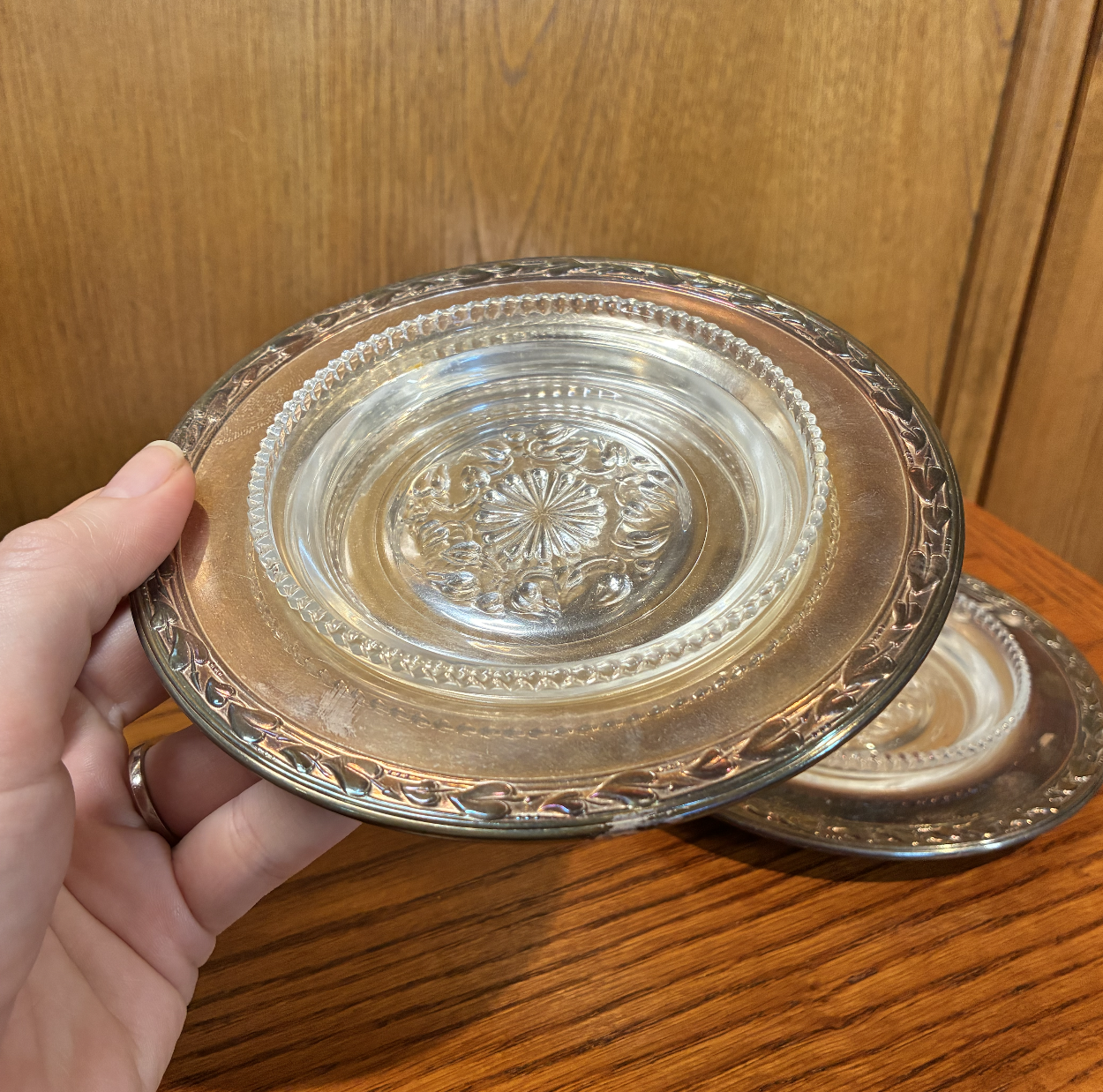 $4 for 2 | Silver + Glass Coasters