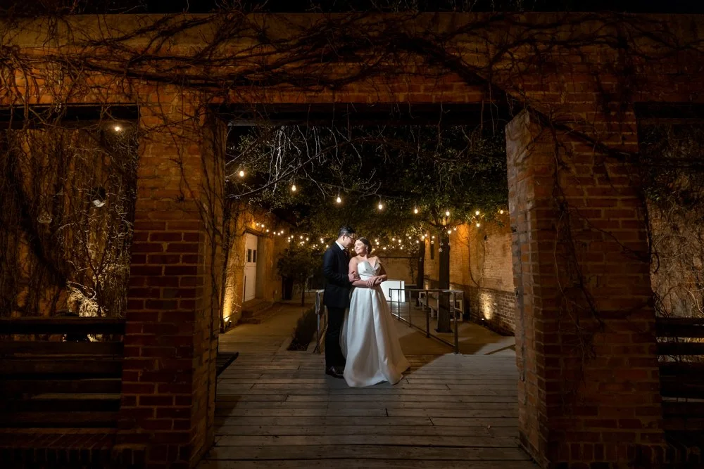 Bride and groom wedding portraits at 4Eleven in Fort Worth
