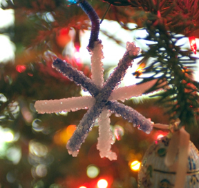 adorno navideño de cristal de bórax