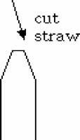straw oboe cutting illustration