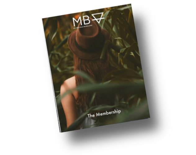 A person wearing a hat standing in a field of tall green plants, with the cover of a magazine titled 'The Membership' and a logo with the letters 'MB' and a triangle.