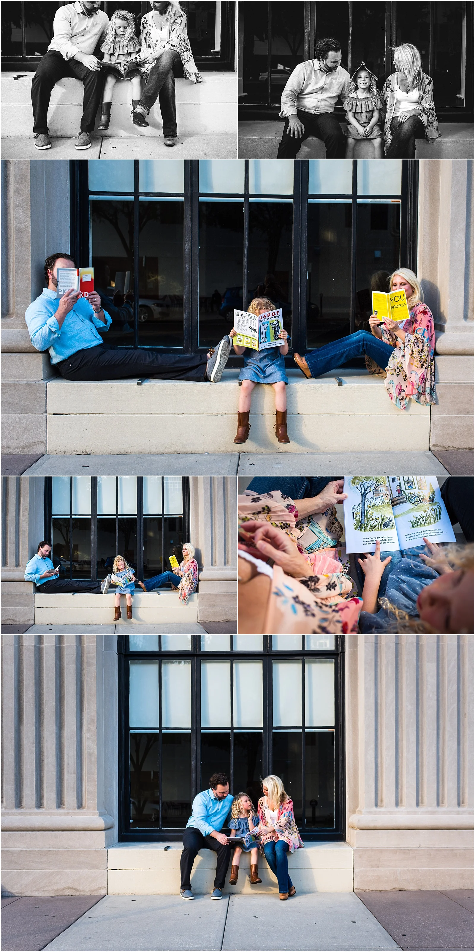 How cute - she wanted to capture the love of reading they have in their family!
