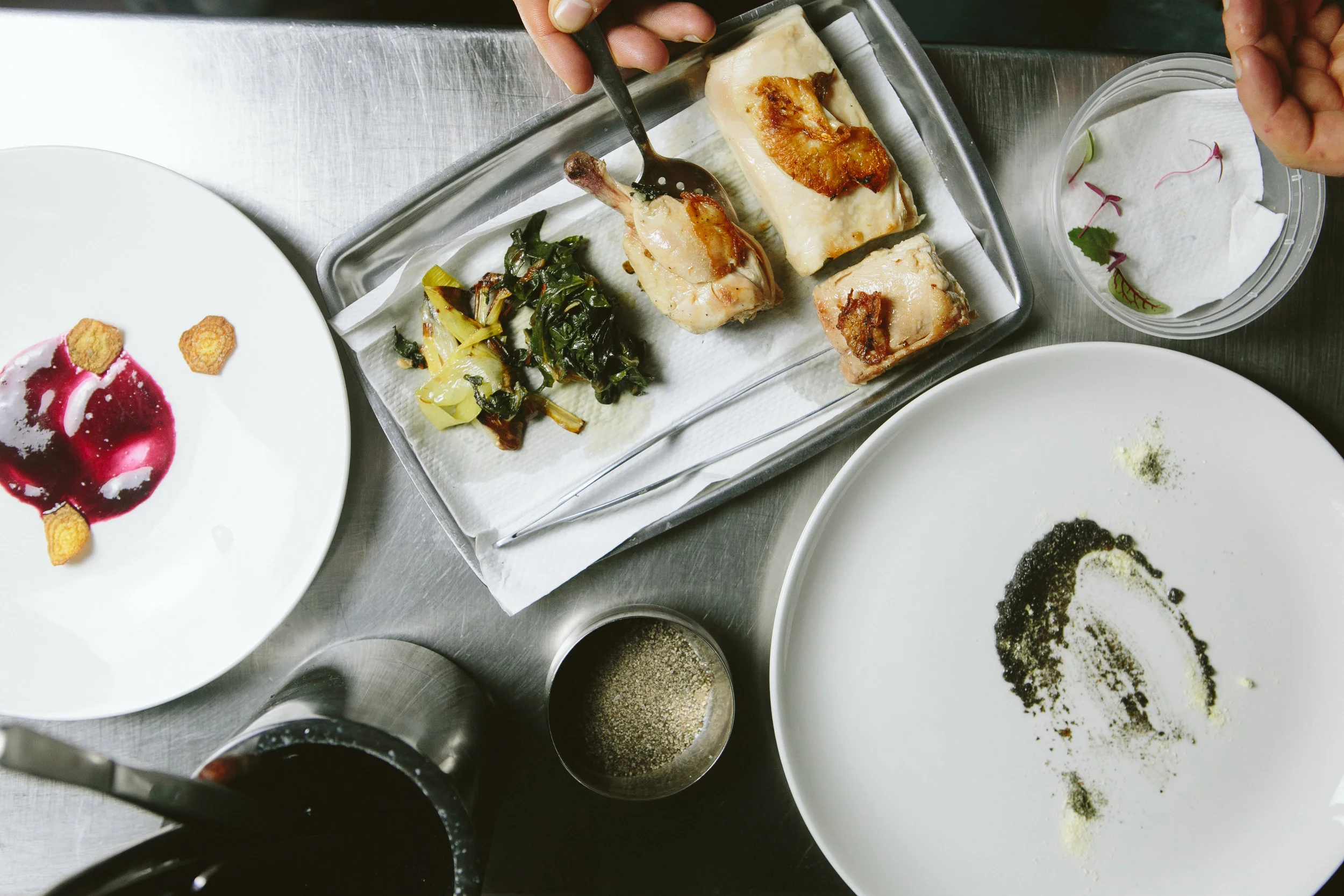 7:00 P.M. first entrees presented