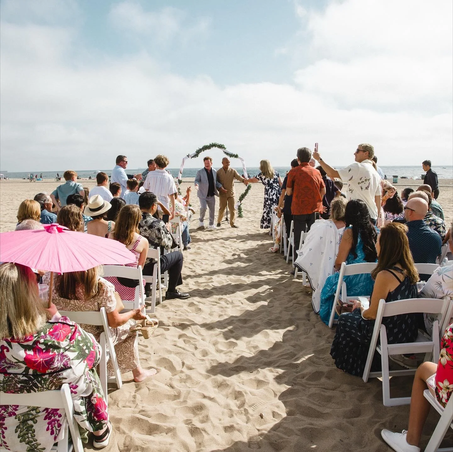 FULL ON 90 Person - August Wedding & Restaurant BUYOUT! All done at Playa Provisions 
There are a few things that were added to the party making it an absolute hit: 
1. Tablecloths - White Linen 
2. Denim Silverware Napkins 
3. Microphone &