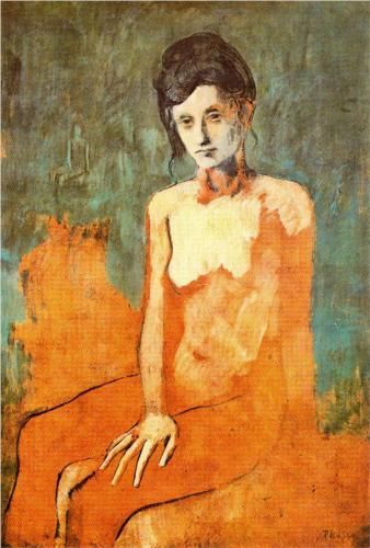 Picasso, Seated female nude - Rose Period