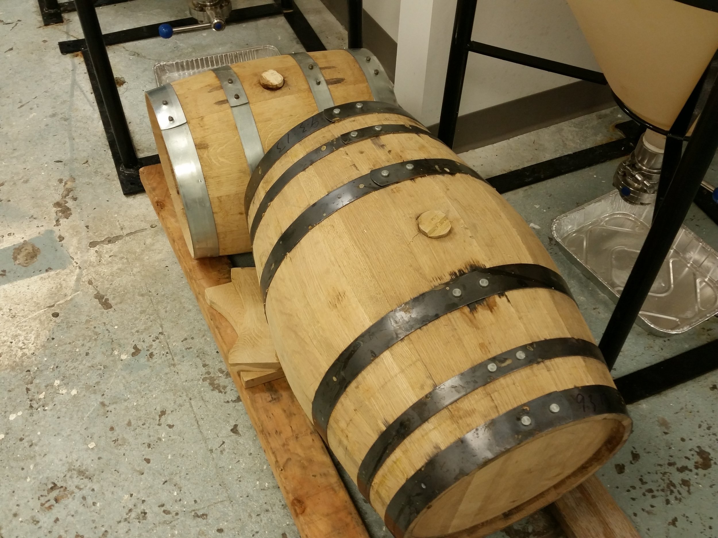 Our first tiny barrels.