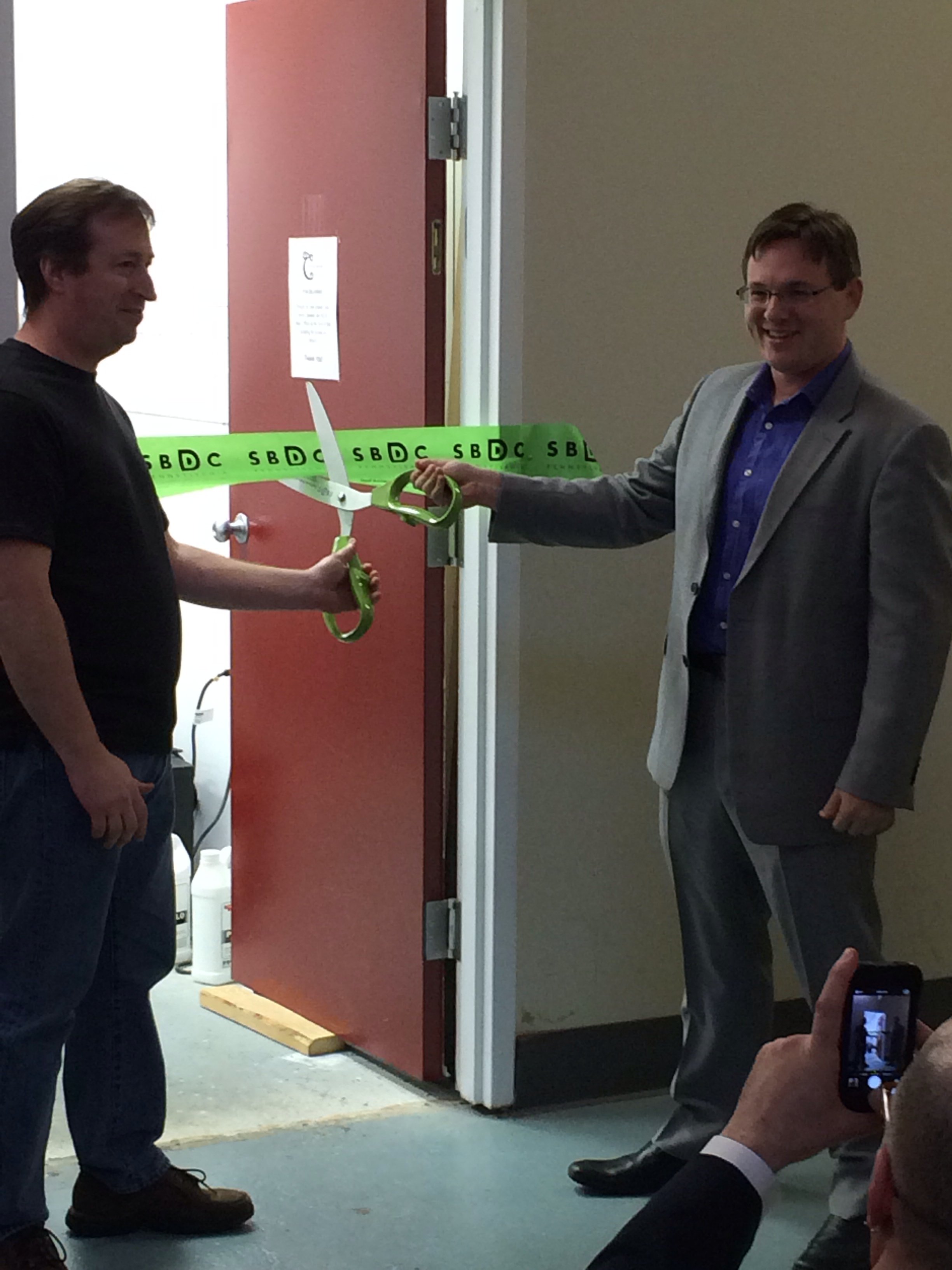 Mike and I were two of the people at our ribbon cutting who did not go to prison for corruption.