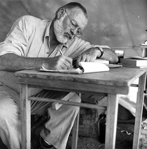 Hemingway making his 38th revision.