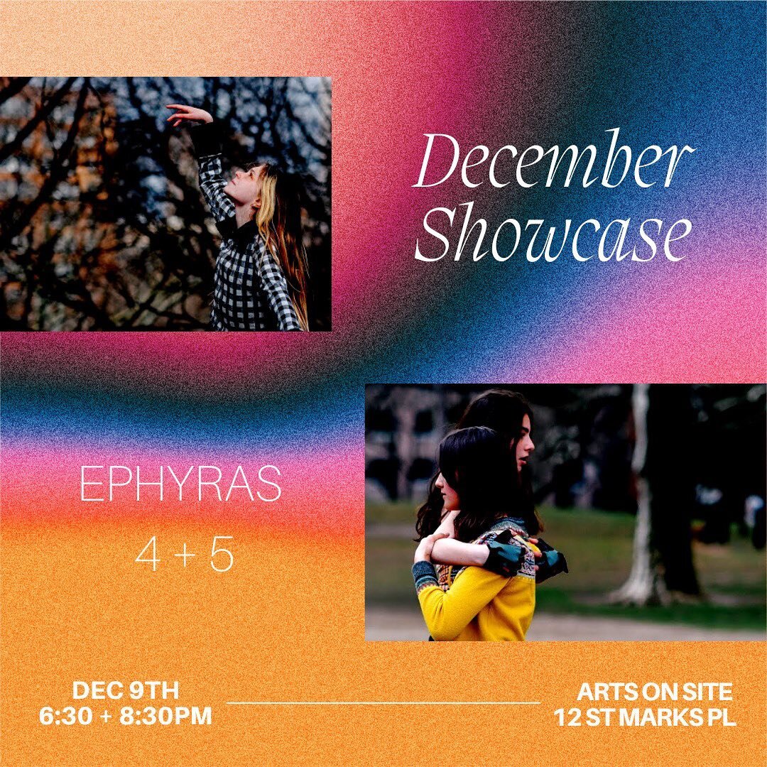 JOIN US 

Tickets are now LIVE for our Ephyras 4 + 5 December Showcase! Join the oldest two groups of our youth ensemble for an evening of song and dance! These young artists have been working hard the last few months, and are excited to share their 