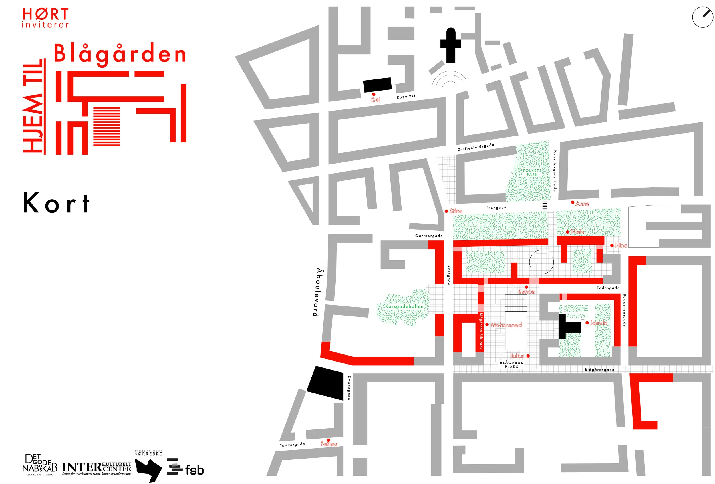KORT OVER LYDVANDRINGEN (klik for stor version)