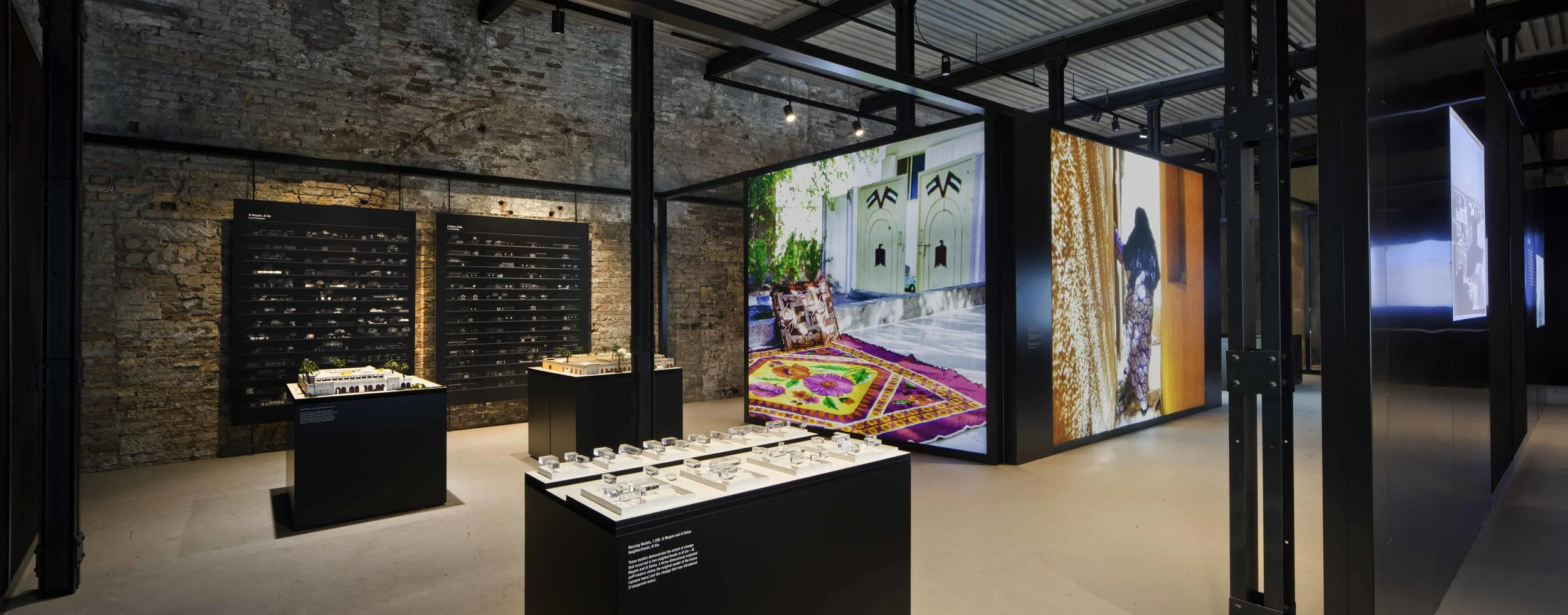 National Pavilion UAE, Arsenale, Venezia Architecture Biennale 2016 Competition first prize The building of the Sale d’Armi, the permanent pavilion of the United Arab Emirates, is a distinctive building from the 16th century that is characterized by an askew grid that follows both the longitudinal load bearing walls and the array of steel columns. The design succesfully creates a multi-layered dialogue between the project and the existing structure, from which it infers the geometric organization while maintaining a visual and physical space between the content and the container. A progression of solid and perforated metal partitions are artfully situated within the space of the pavilion so to create a course within the exhibition that is equally spatial and visual. Date: 2015 | 2016 Commissioner: Salama Bint Hamdam Al Nahayan Foundation Curator: Yasser Elsheshtawy Coordinating director: Laila Binbrek Exhibitions coordinator: Rand Abdul Jabbar Architect: Paolo De Benedictis Assistants: Emina Gauzanovic, Maria Angilecchia Structural Engineer: Luca Pulignano Photography: Alessandra Chemollo << change project >>