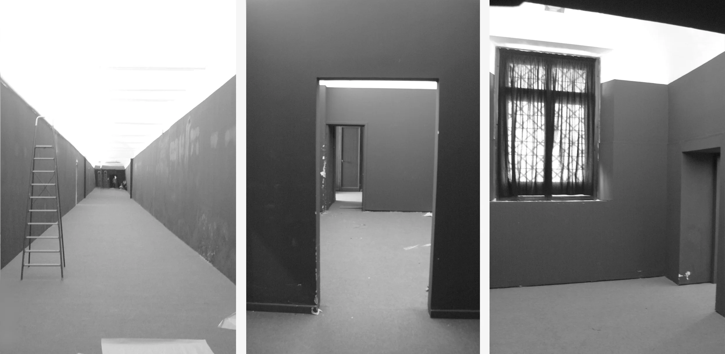 Photographic exhibition “Ethiopia Spiritual Imprints” Abbey of S. Giorgio Maggiore, Venice The set-up of Lizy Manola’s photo exhibition at the Officina del’Arte Spirituale on the San Giorgio Maggiore Island stems from two project objectives: to harmonize each photo with the surrounding space, carefully gauging the framing background; to create a suggestive atmosphere, able to evoke the deep spirituality of Ethiopian people. A number of ad hoc interventions have made space minimal, erasing reduntant details and rationalizing the way in between spaces. The result is a pure architecture, where photos of different intensity, light and colour have found their proper placement. A careful arrangement of light and shadow, veiled by the earthy tone of the background, intensify the profound fascination of the photographic narrative. Date: 2014 Architect: Paolo De Benedictis Assistants: Emina Gauzanovic, Maria Angilecchia Photography: Alessandra Chemollo << change project >> 